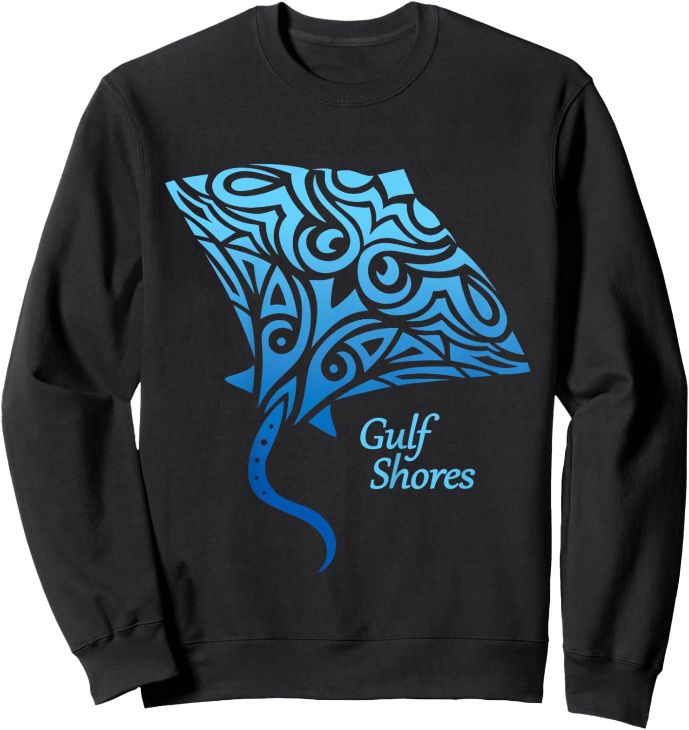 Gulf Shores Alabama Stingray Girls Boys Toddler Souvenir Sweatshirt - Sweatshirt | Black