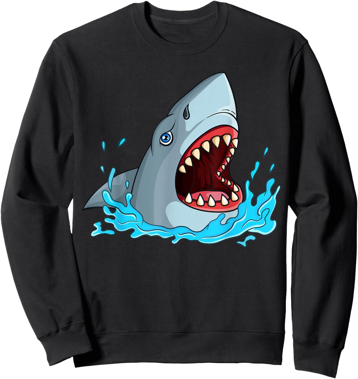 Shark Shirt Kids Toddler Men Women Sharks Lover Sweatshirt - Sweatshirt | Black