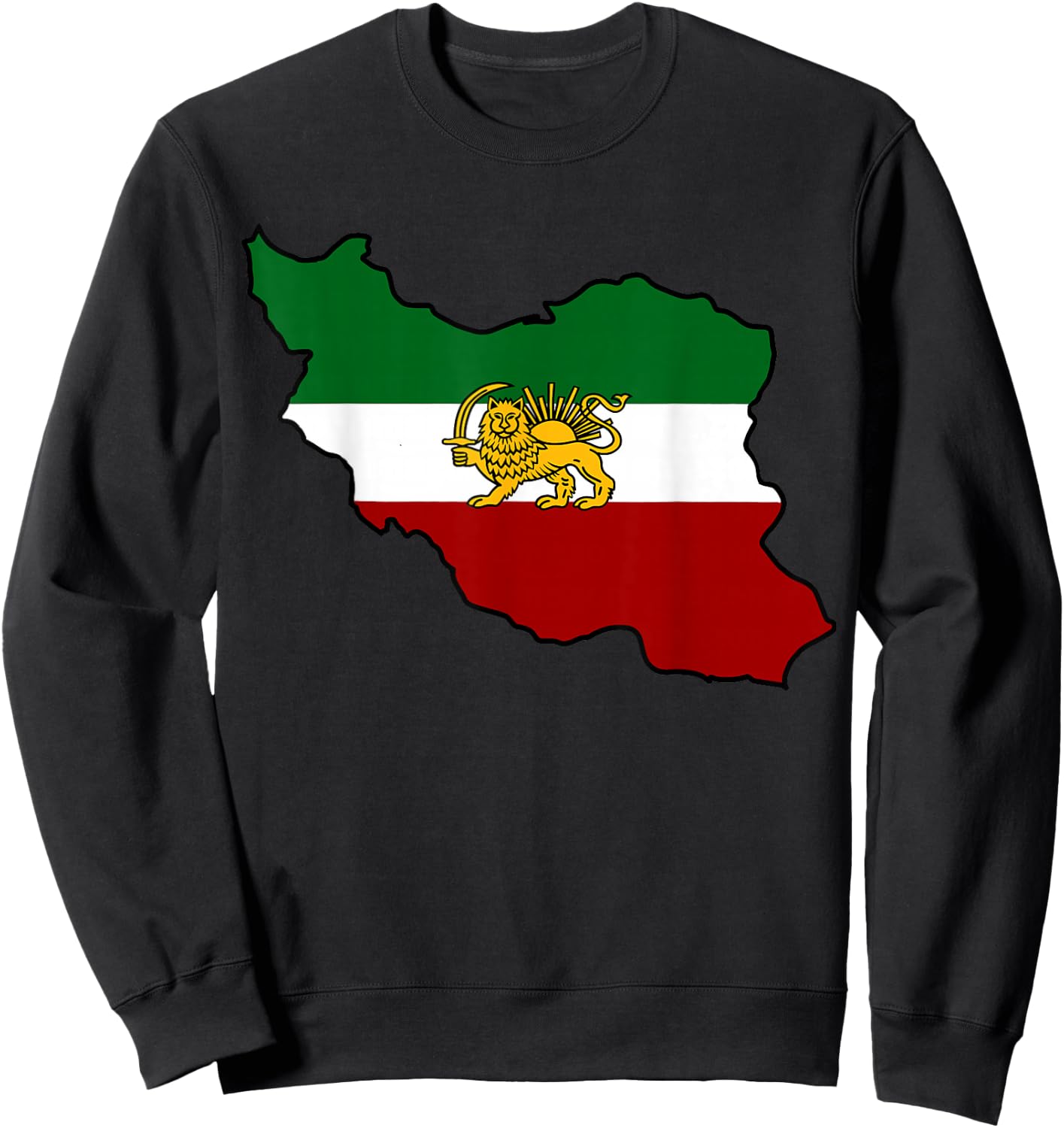 Iran Flag with a Lion , black Sweatshirt - Sweatshirt | Black