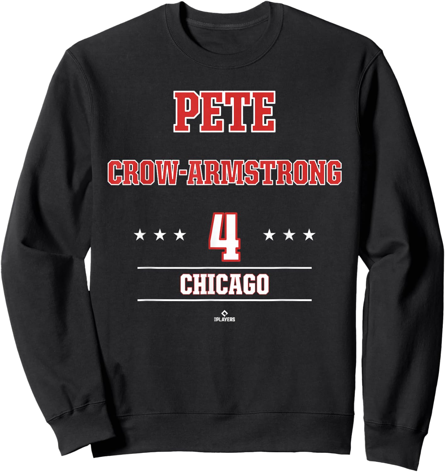 Baseball Star Pete Crow Armstrong Chicago MLBPA Sweatshirt - Sweatshirt | Black
