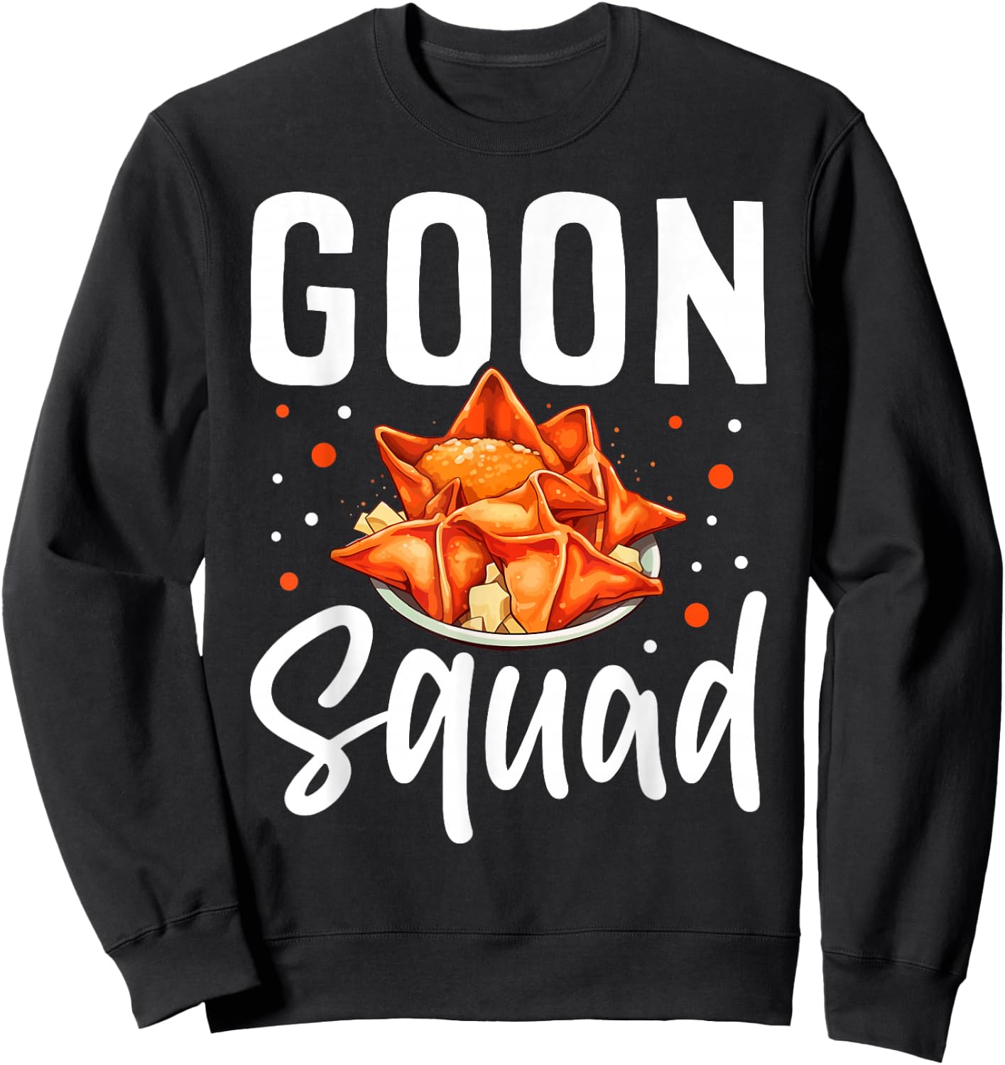 Goon Squad Funny Crab Rangoon Chinese Food Sweatshirt - Sweatshirt | Black