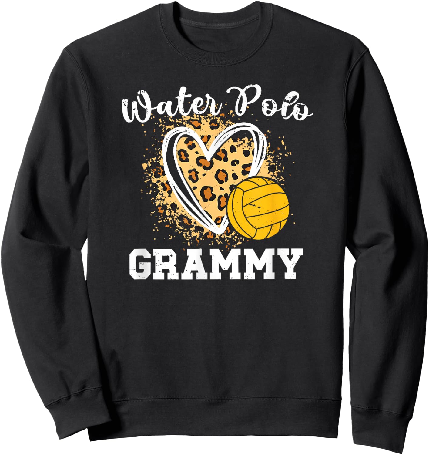 Water Polo Grammy Of A Water Polo Player Grammy Leopard Sweatshirt - Sweatshirt | Black