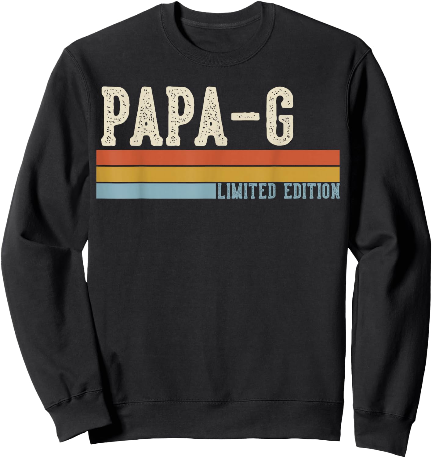 PAPA-G Vintage Grandpa Retro Fathers Day Sweatshirt - Sweatshirt | Black