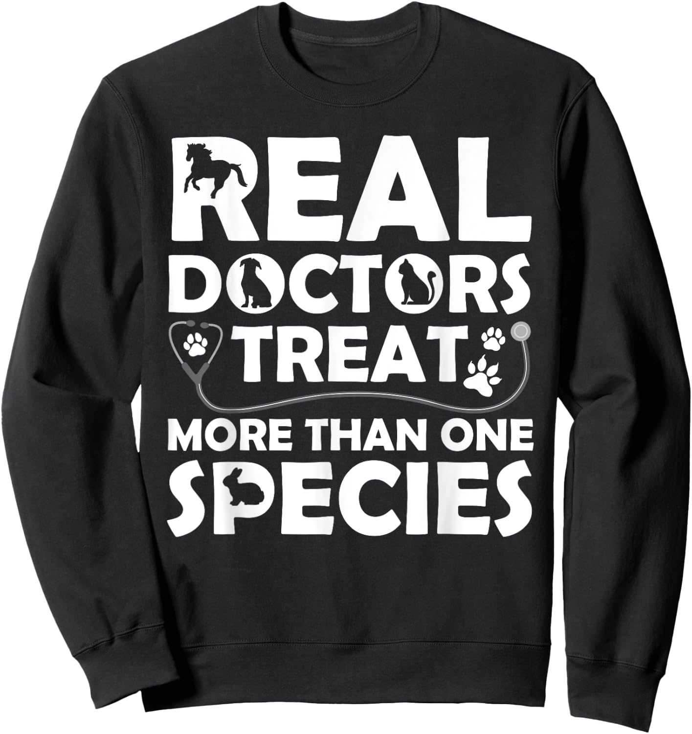 Cool Veterinarian Design Women Veterinary Pet Doctor Sweatshirt - Sweatshirt | Black