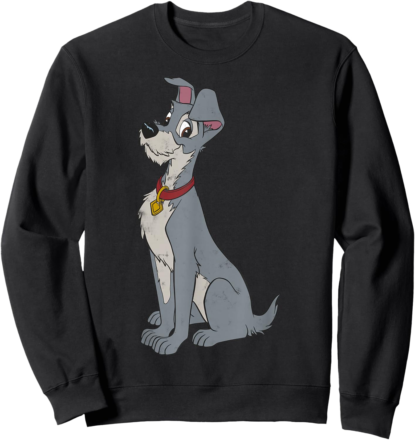 Disney Lady and The Tramp Simple Portrait Sweatshirt - Sweatshirt | Black