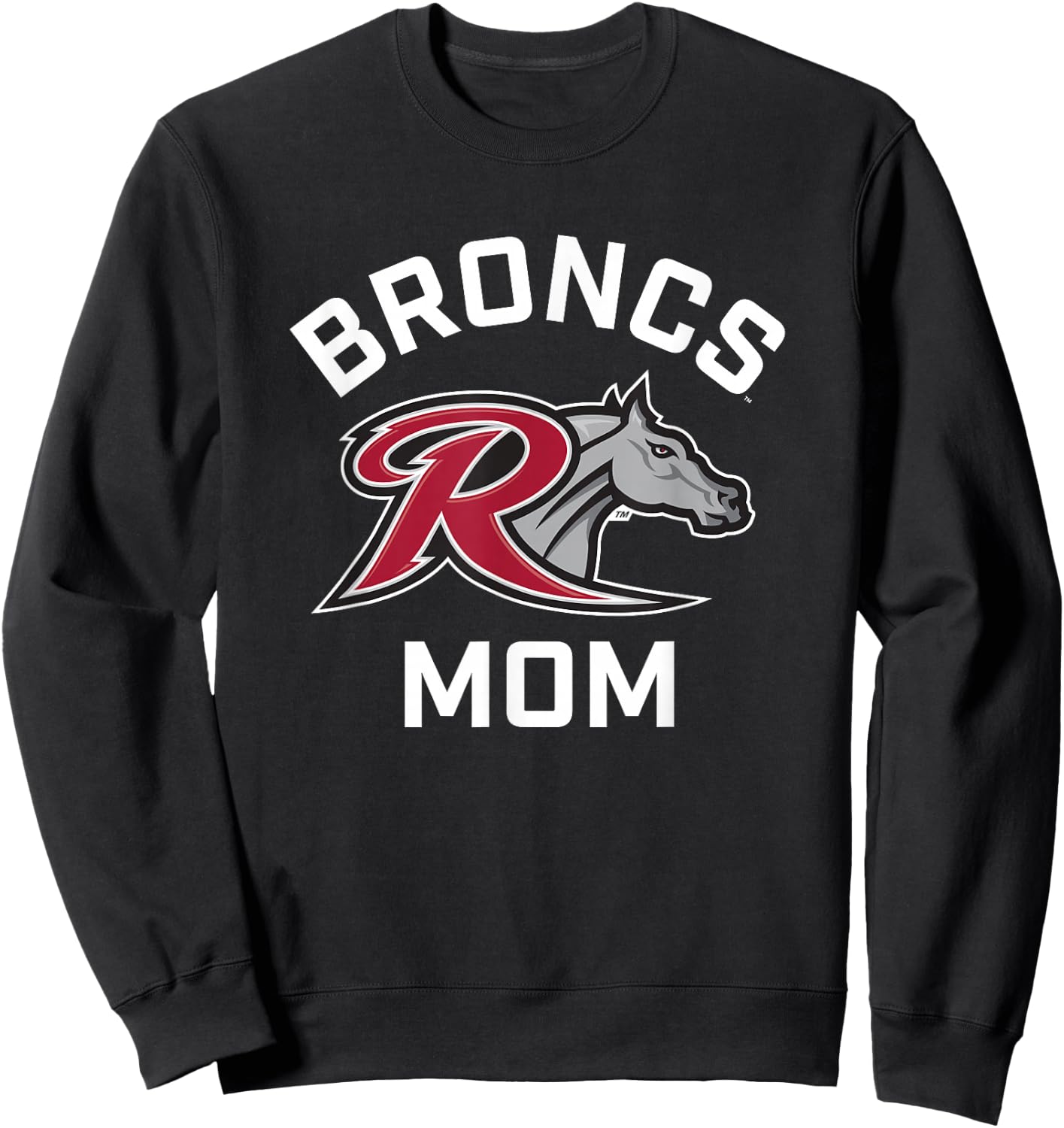 Rider University Broncs Arched Mom Sweatshirt - Sweatshirt | Black