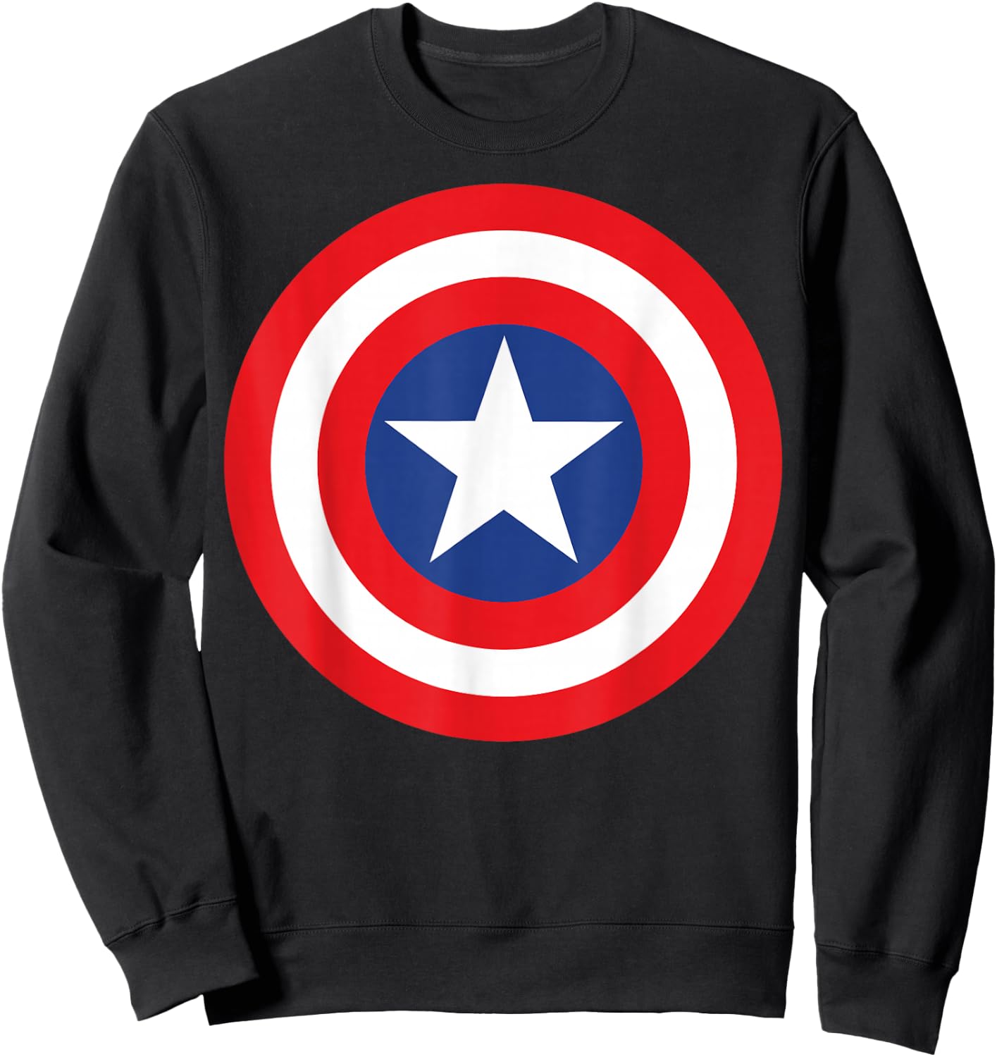 Marvel Avengers Captain America Simple Shield Sweatshirt - Sweatshirt | Black