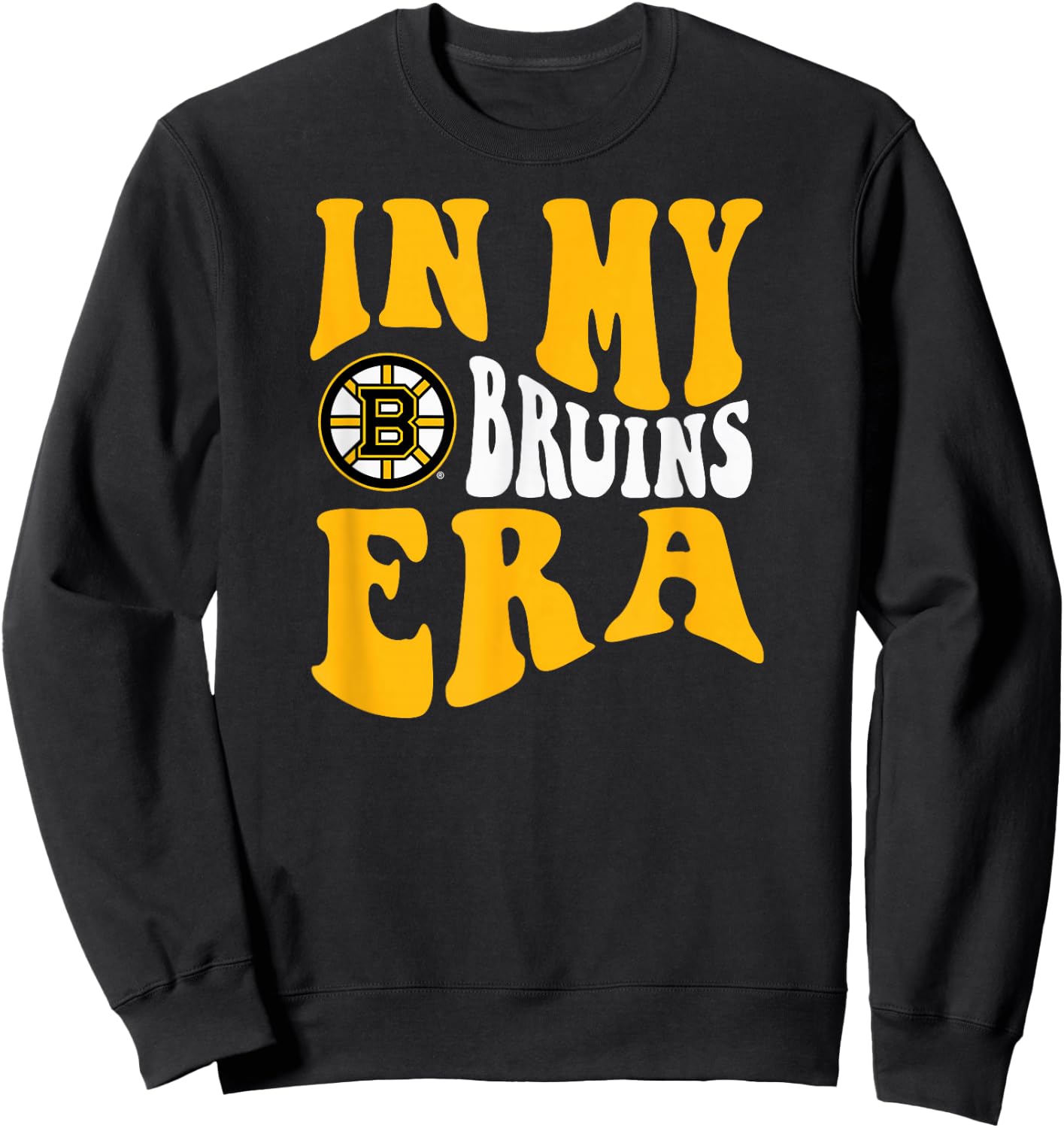 Boston Bruins Era Dark Heather Officially Licensed Sweatshirt - Sweatshirt | Black