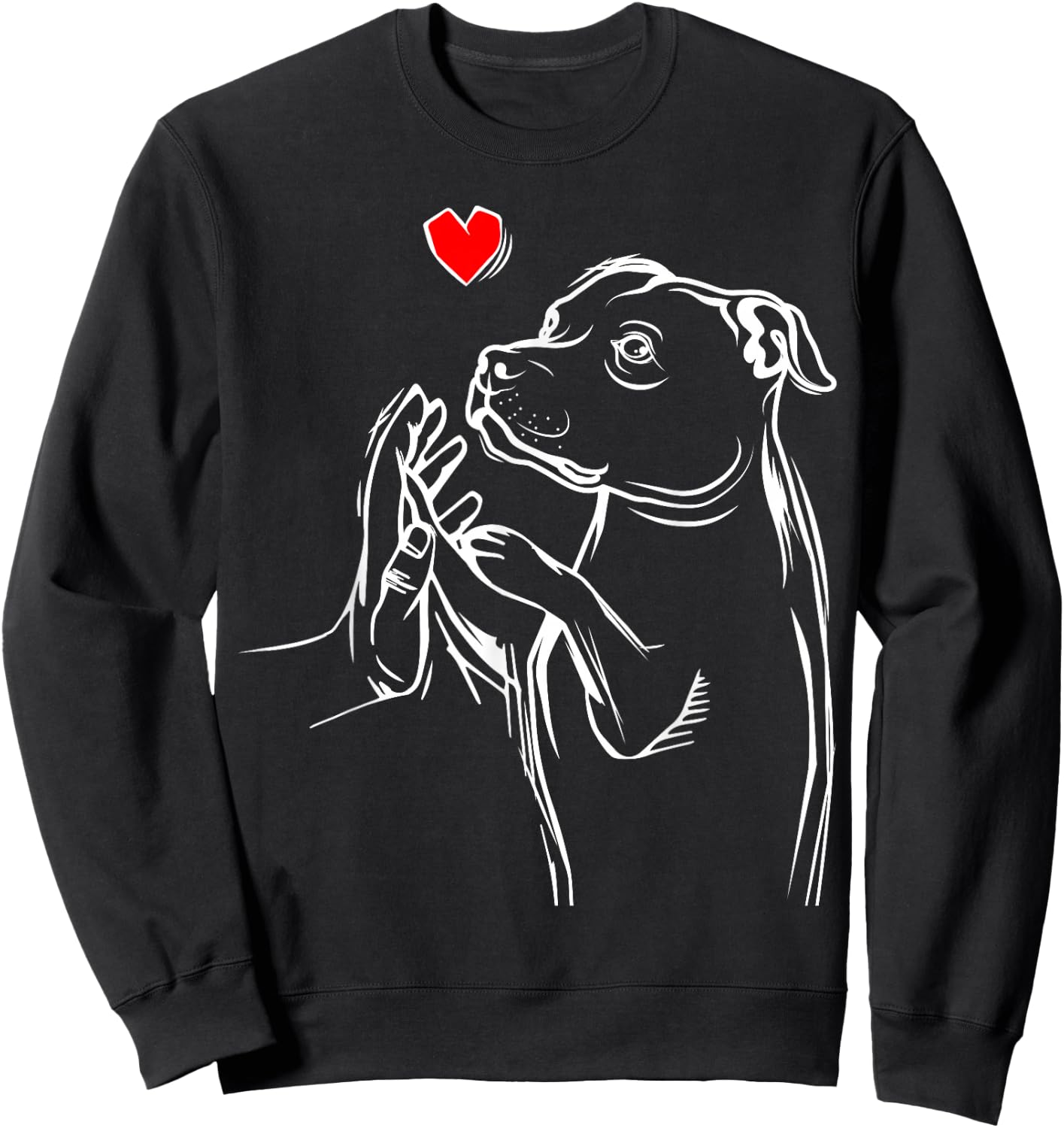 Staffordshire Bull Terrier Love Wife Dogs Sweatshirt - Sweatshirt | Black