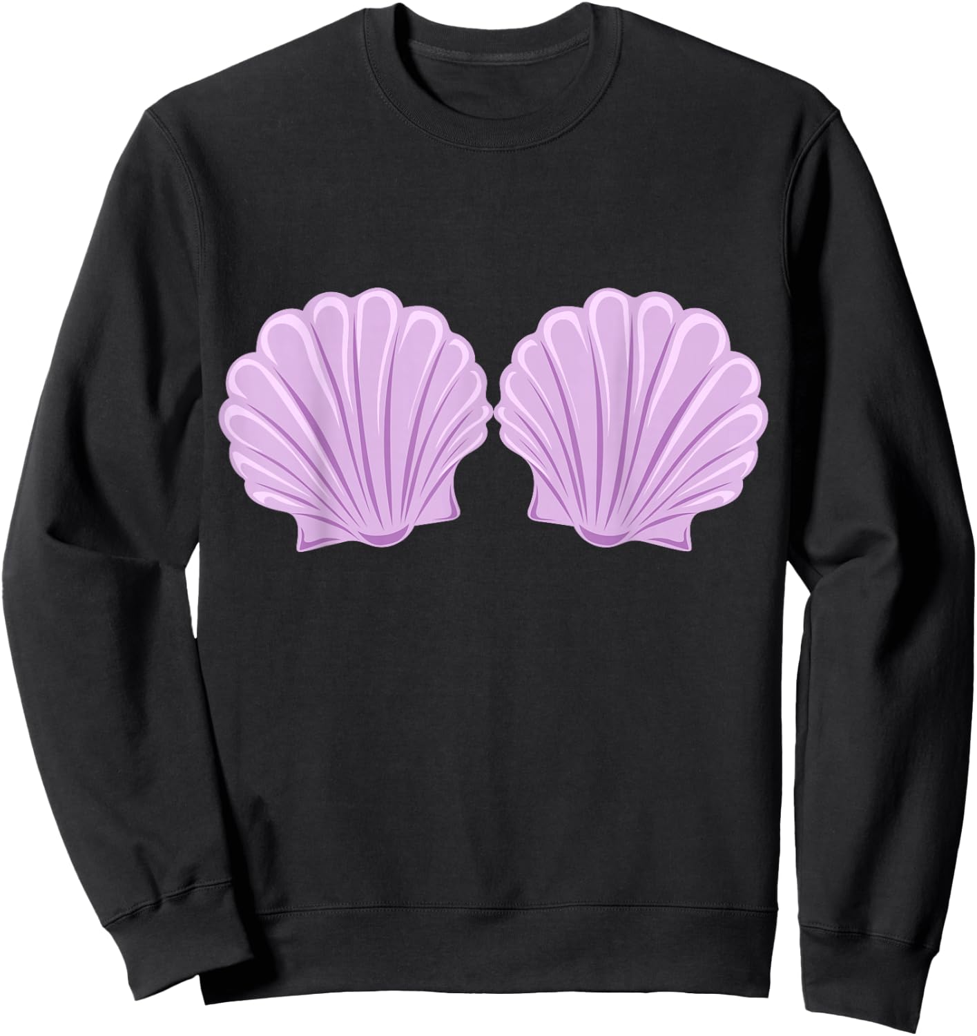 Mermaid Sea Shell Bra Costume Sweatshirt - Sweatshirt | Black