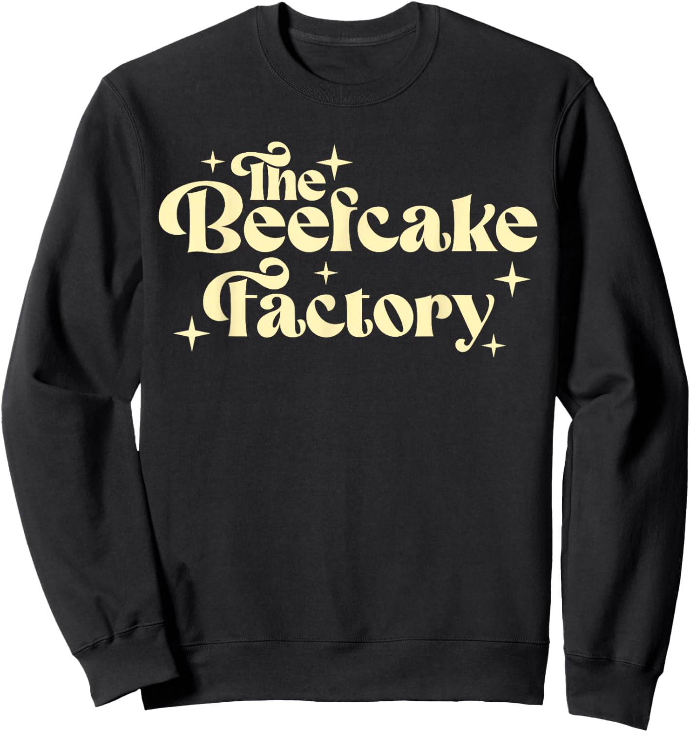 The Beefcake Factory Funny Gym Workout Sweatshirt - Sweatshirt | Black