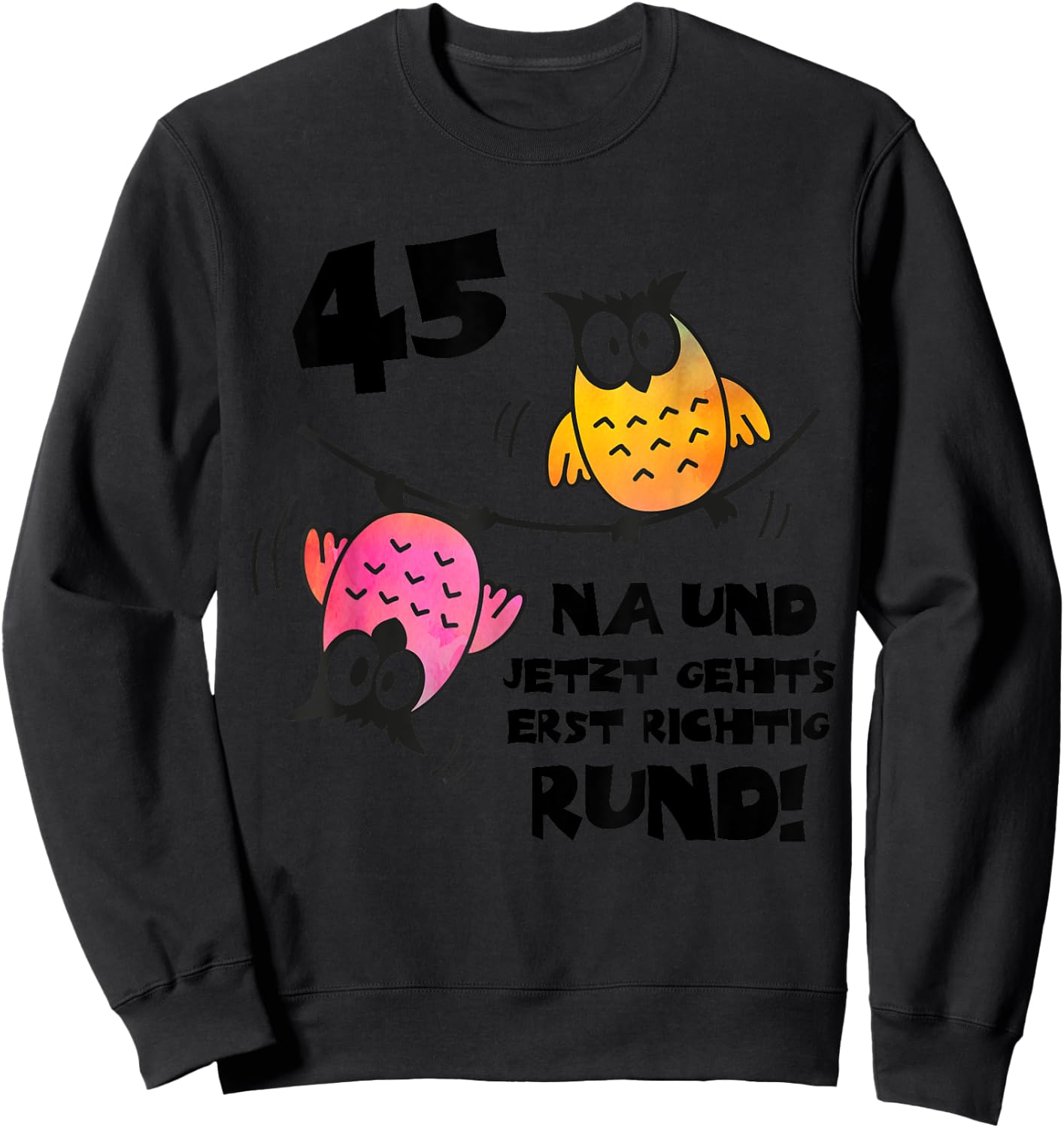 Lustige 45 Jahre Deko Geschenkkiste 45 Geburtstag Frau Sweatshirt - Sweatshirt | Black