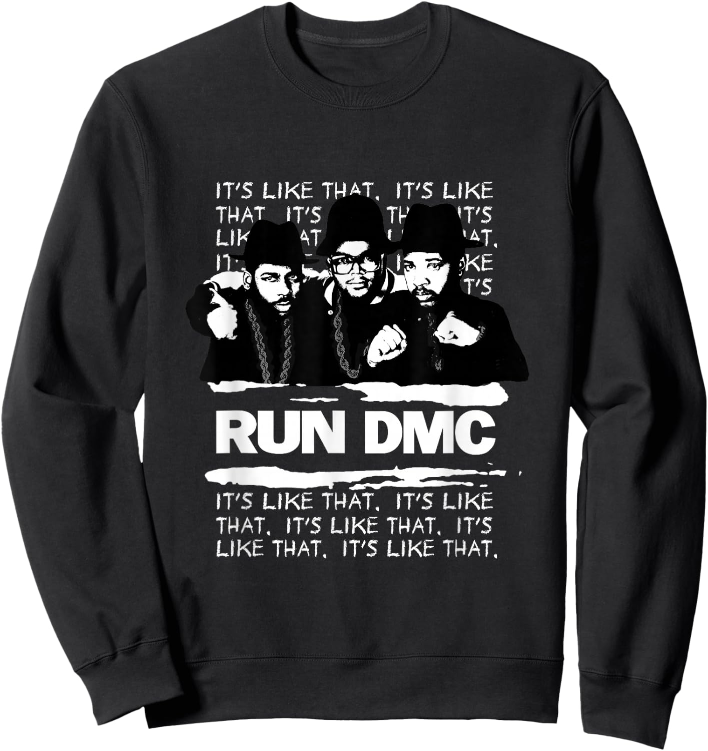 RUN DMC It's Like That Light Sweatshirt - Sweatshirt | Black