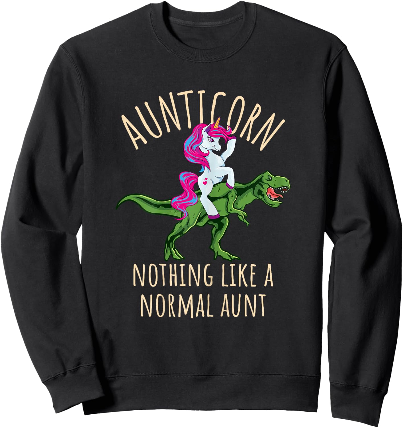 Aunticorn Nothing Normal Sweatshirt - Sweatshirt | Black