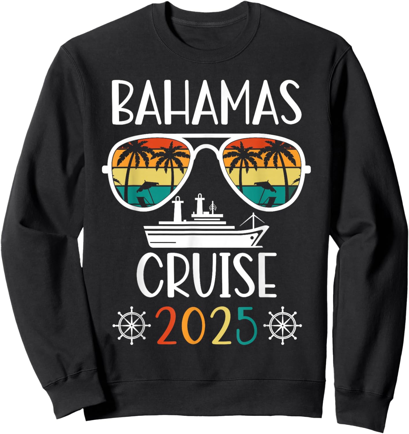 Bahamas Cruise 2025 Vacation Trip Matching Family Group Sweatshirt - Sweatshirt | Black
