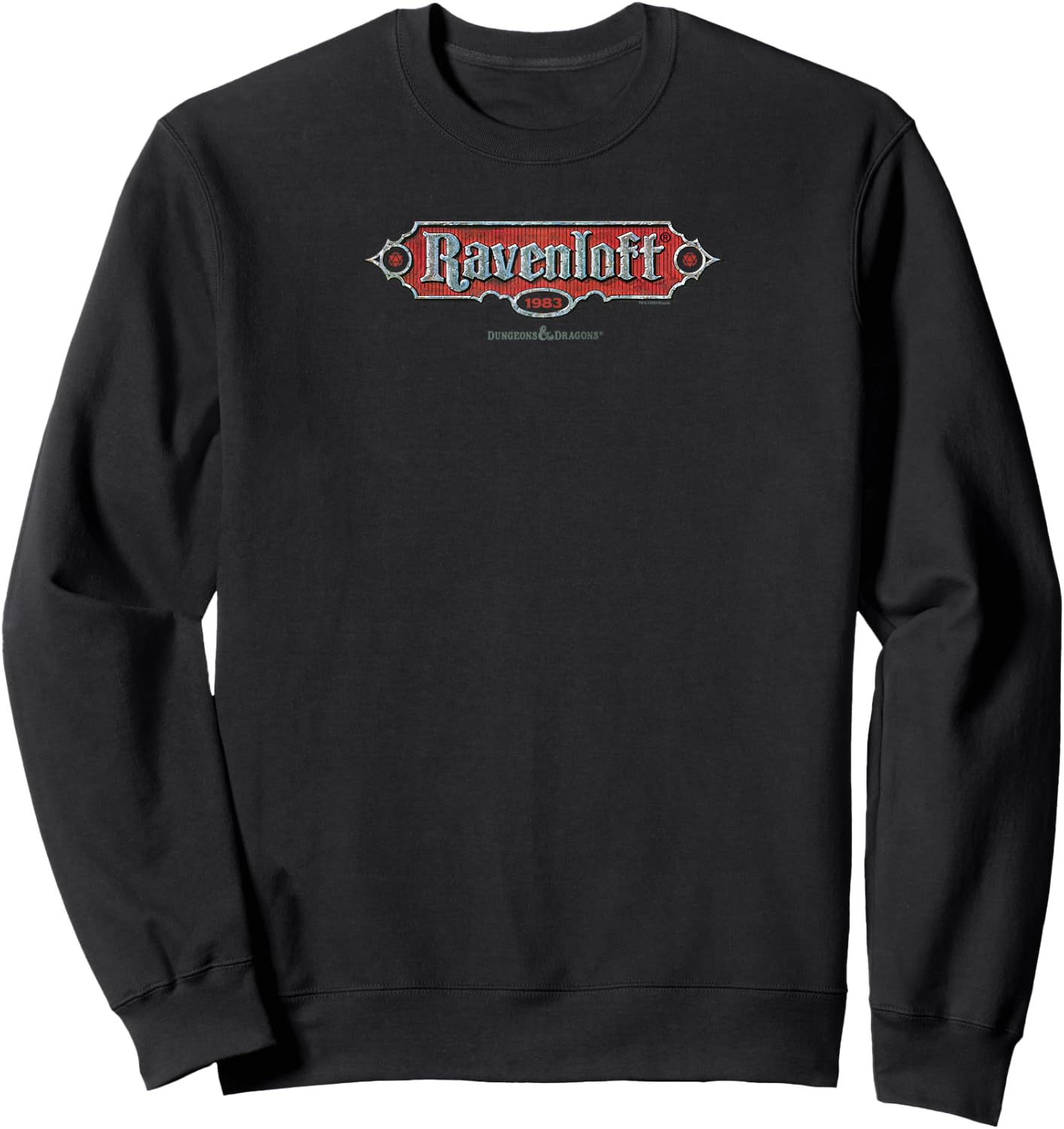 Dungeons & Dragons Retro Ravenloft Raglan Baseball Sweatshirt - Sweatshirt | Black