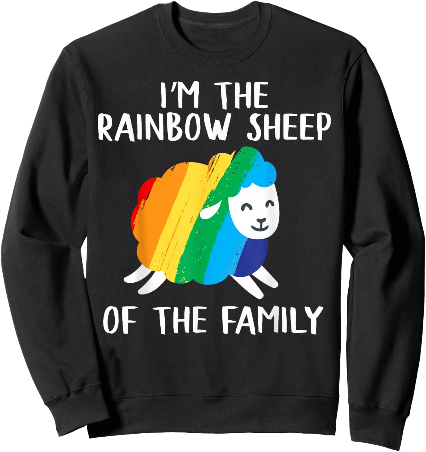 Rainbow Sheep Queer Lesbian Gay CSD Pride Party Wear LGBT Sweatshirt - Sweatshirt | Black