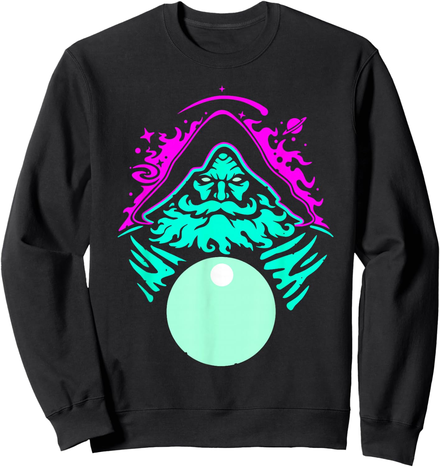 Pondering My Orb - Wizard Ponder Cosmic Fantasy Magical Meme Sweatshirt - Sweatshirt | Black