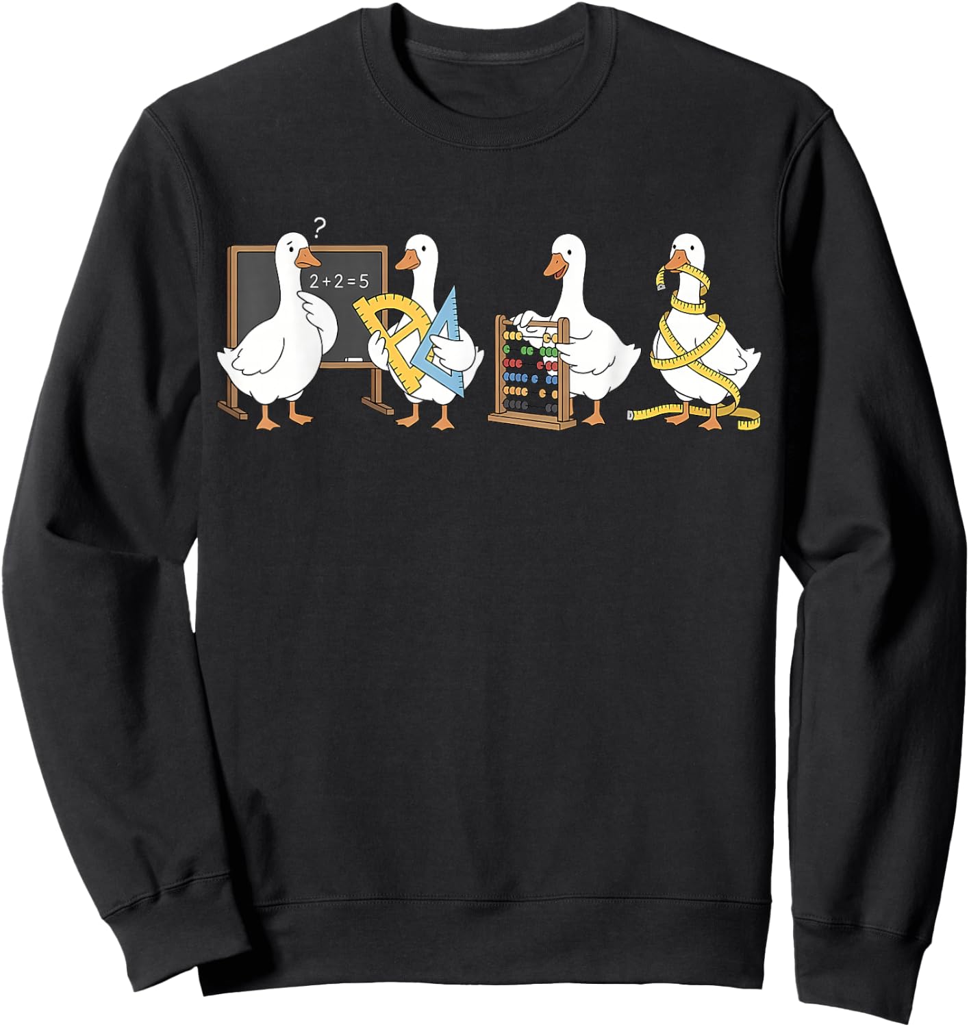 Funny Math Goose Teacher Classroom Appreciation Men Women Sweatshirt - Sweatshirt | Black