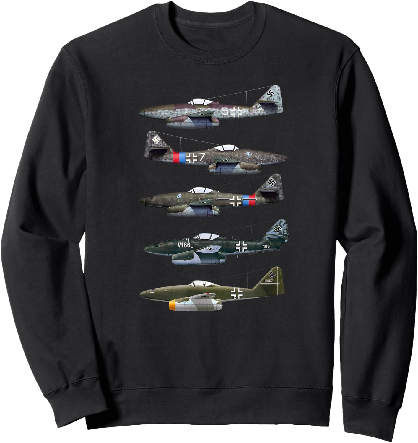 Messerschmitt Me 262 Schwalbe WW2 Jet Fighter Sweatshirt - Sweatshirt | Black