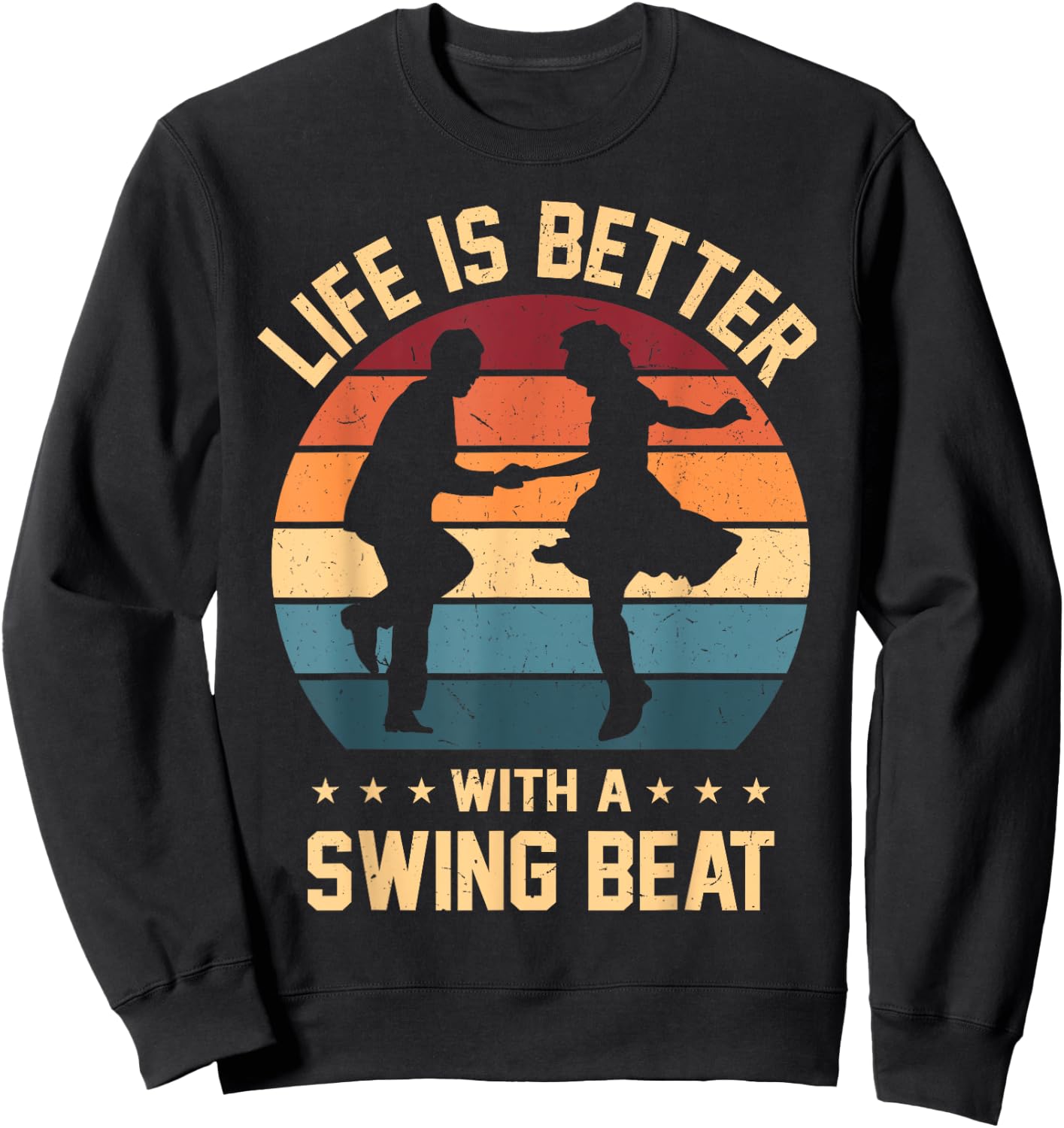 Swingtanz Lindy Hop-Tänzerin Jitterbug tanzt Swing Out Sweatshirt - Sweatshirt | Black