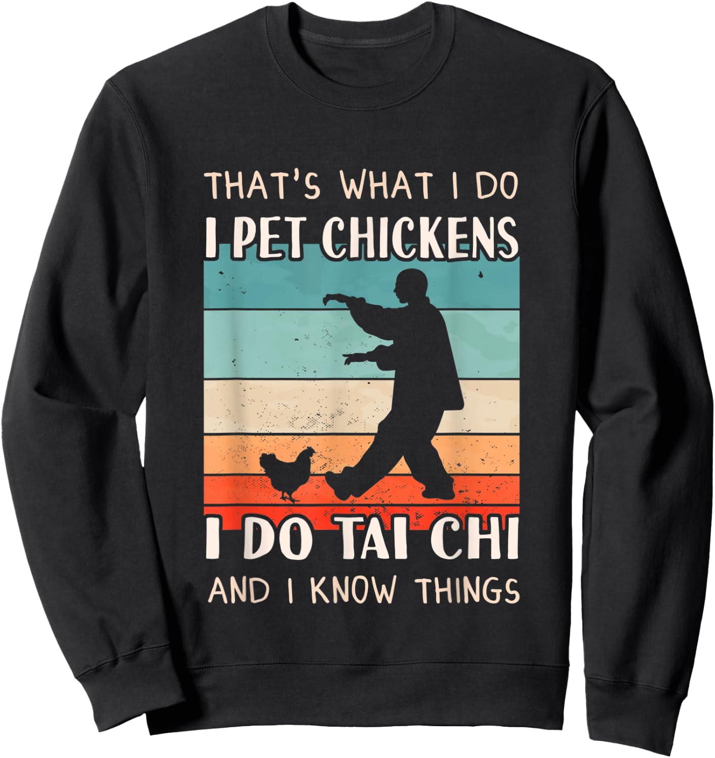 Tai Chi Outfit - Chicken Keeper Design Men Tai Chi Sweatshirt - Sweatshirt | Black