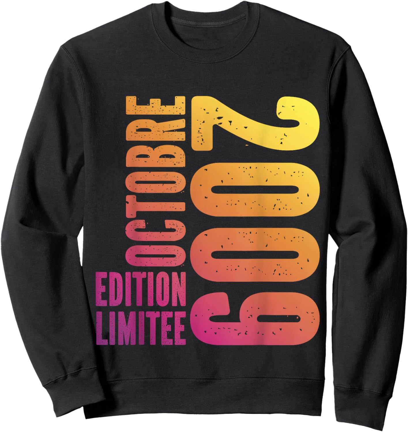 15 Years Limited Edition Birthday Man Woman October 2009 , Black, S Sweatshirt - Sweatshirt | Black