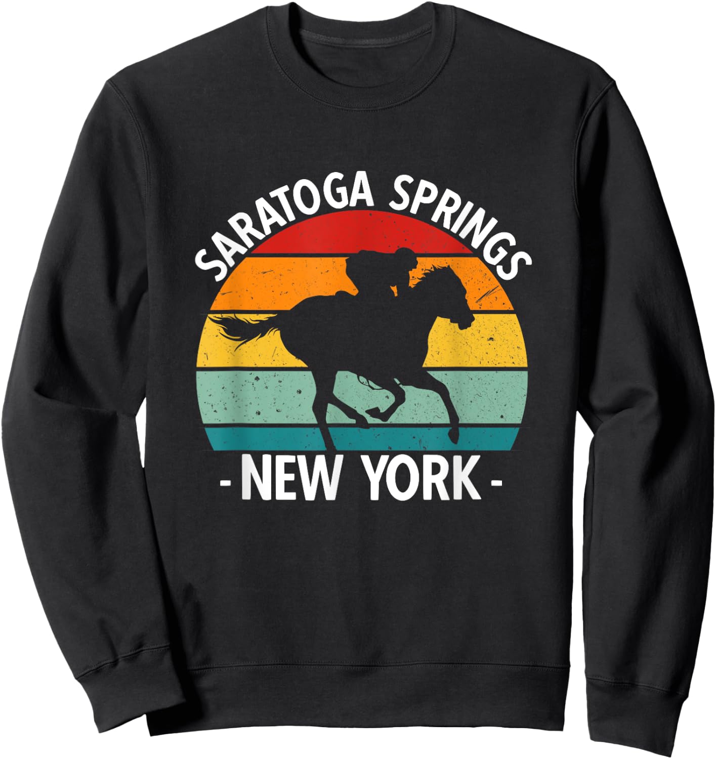 Saratoga Springs New York Toga Horse Racing Sweatshirt - Sweatshirt | Black