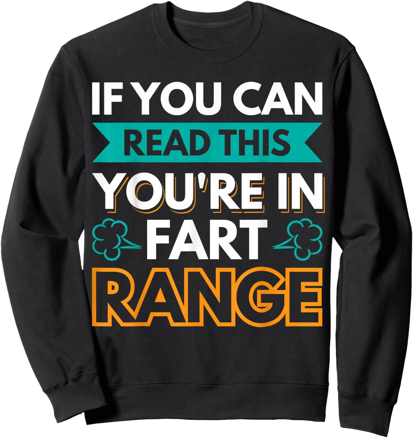 If You Can Read This You're In Fart Range Sweatshirt - Sweatshirt | Black