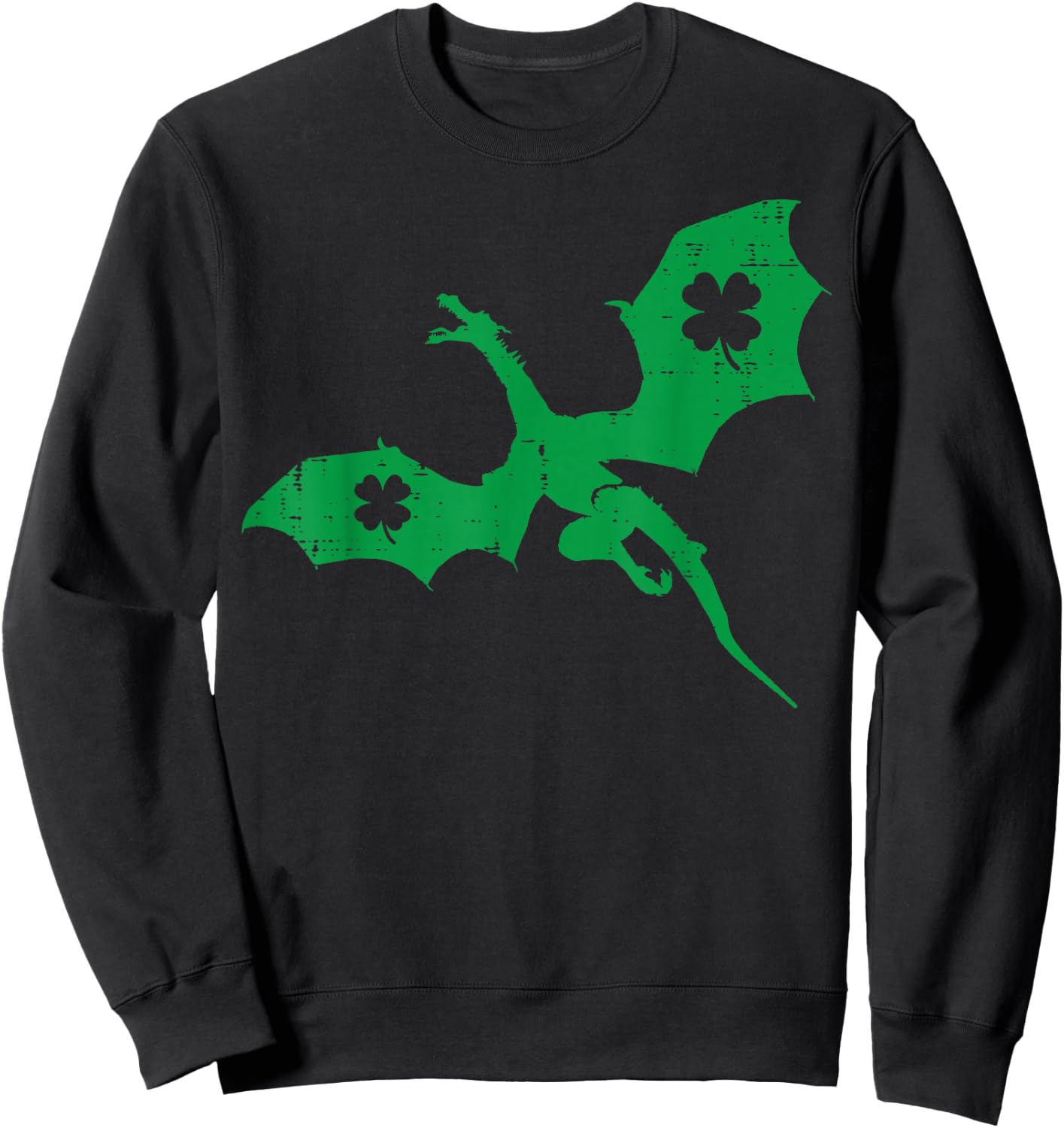 St Patricks Day Irish Dragon Saint Paddys Men Women Kids Boy Sweatshirt - Sweatshirt | Black