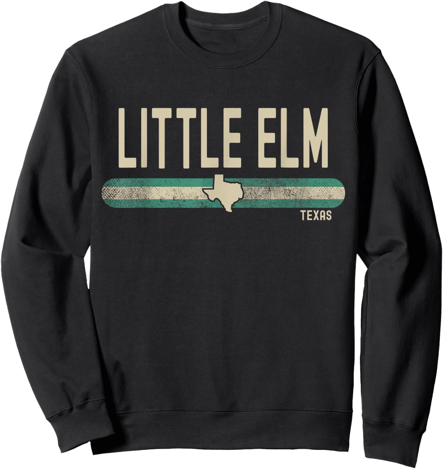 Little Elm TX | Texas | Travel & 80s Style Sweatshirt - Sweatshirt | Black