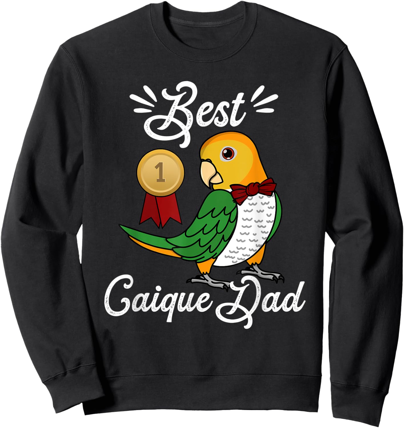 Best Parrot Dad I White-bellied Caique Sweatshirt - Sweatshirt | Black