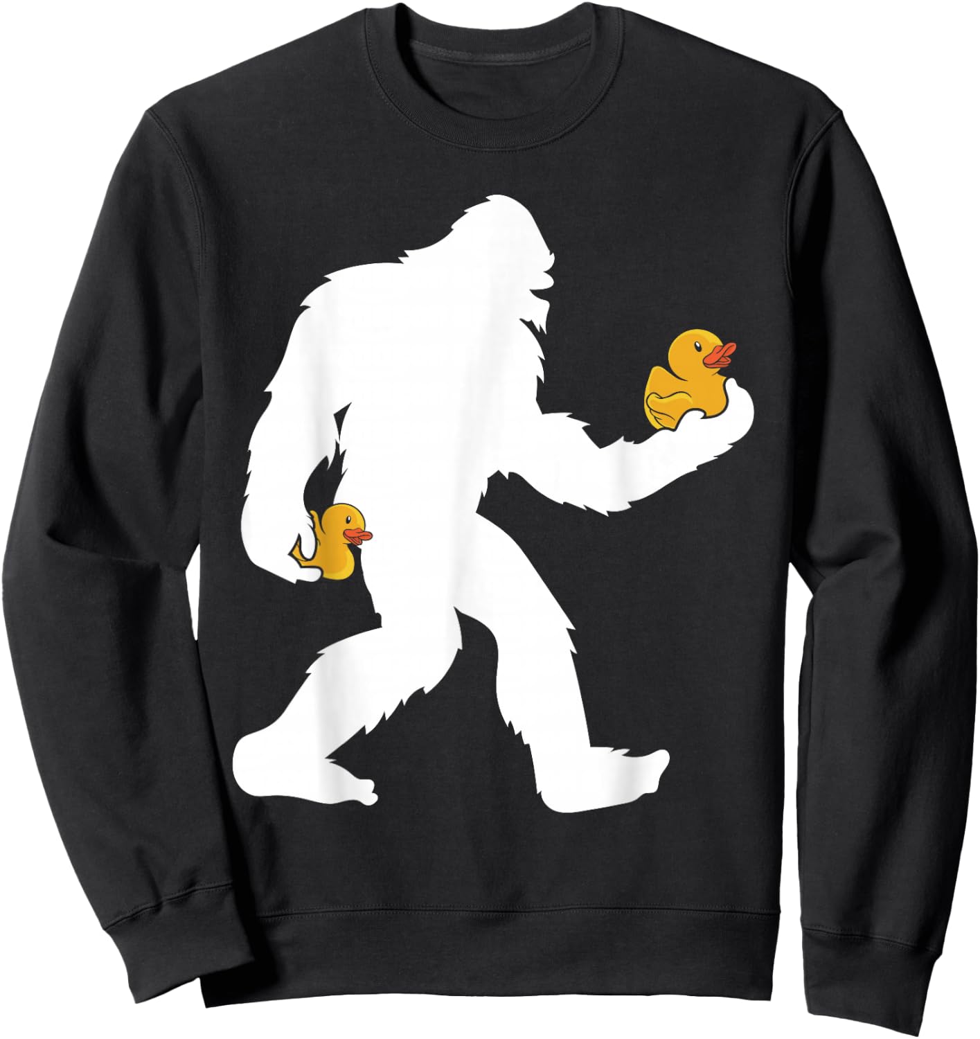 Sasquatch Big Foot Yetti Kids Rubber Duck Sweatshirt - Sweatshirt | Black