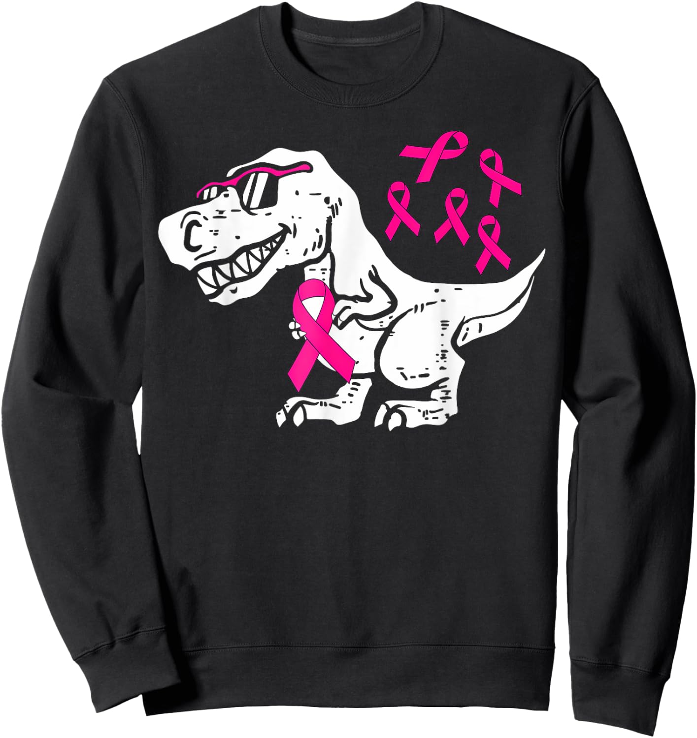 Breast Cancer Awareness Shirt Toddler Pink Ribbon Kids Youth Sweatshirt - Sweatshirt | Black