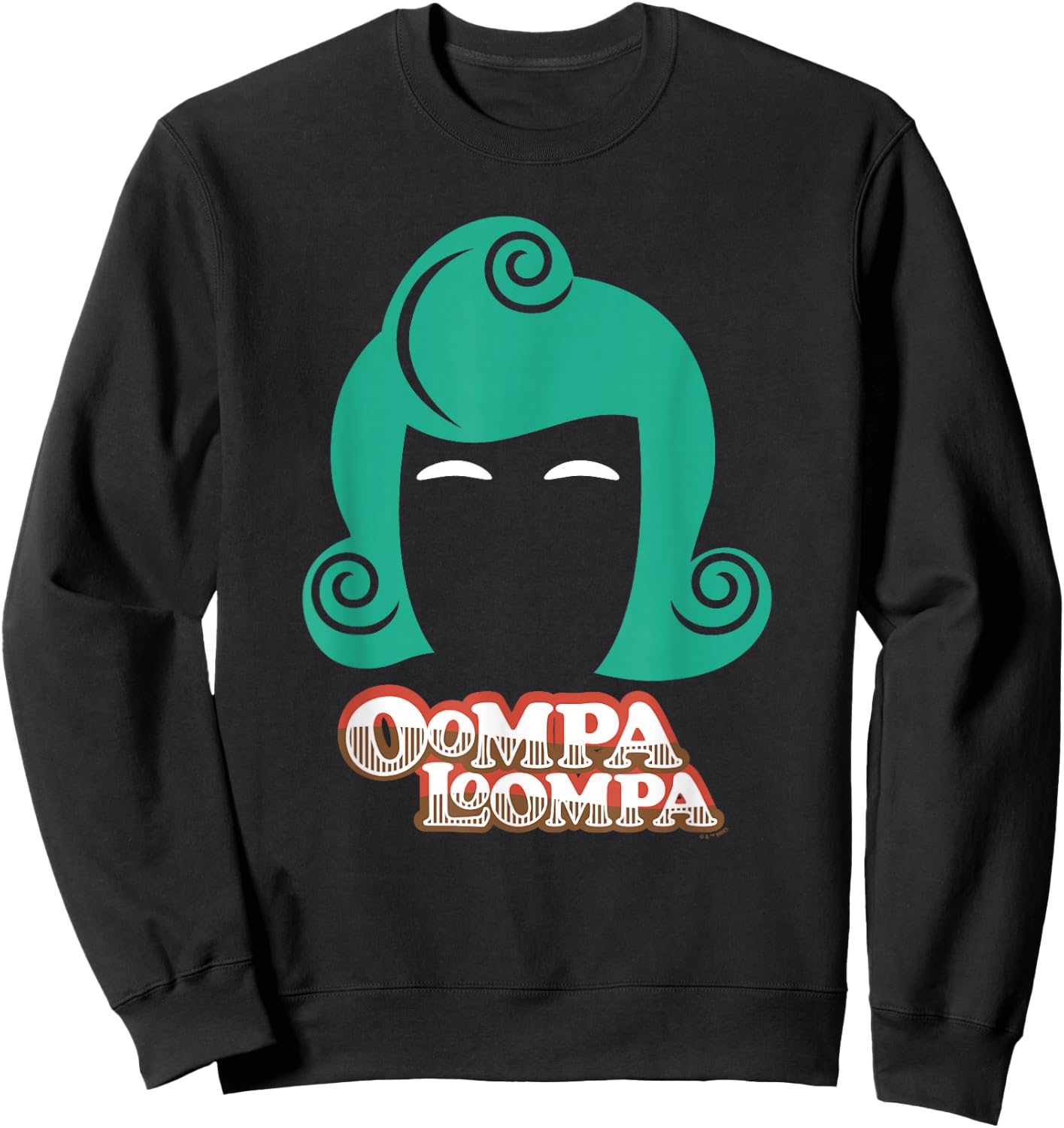 Willy Wonka And The Chocolate Factory Oompa Loompa Head Sweatshirt - Sweatshirt | Black