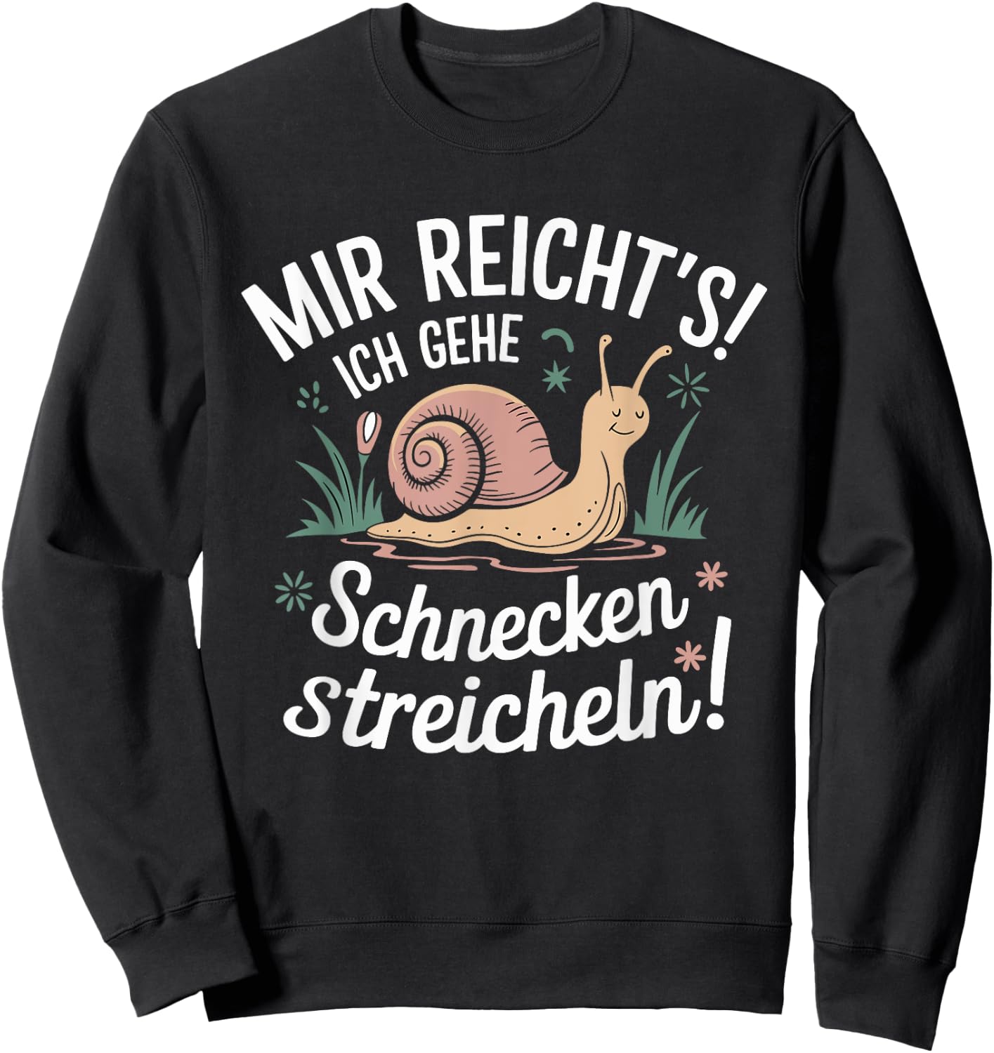 Snails Funny Children's Outfit Great Idea , black Sweatshirt - Sweatshirt | Black