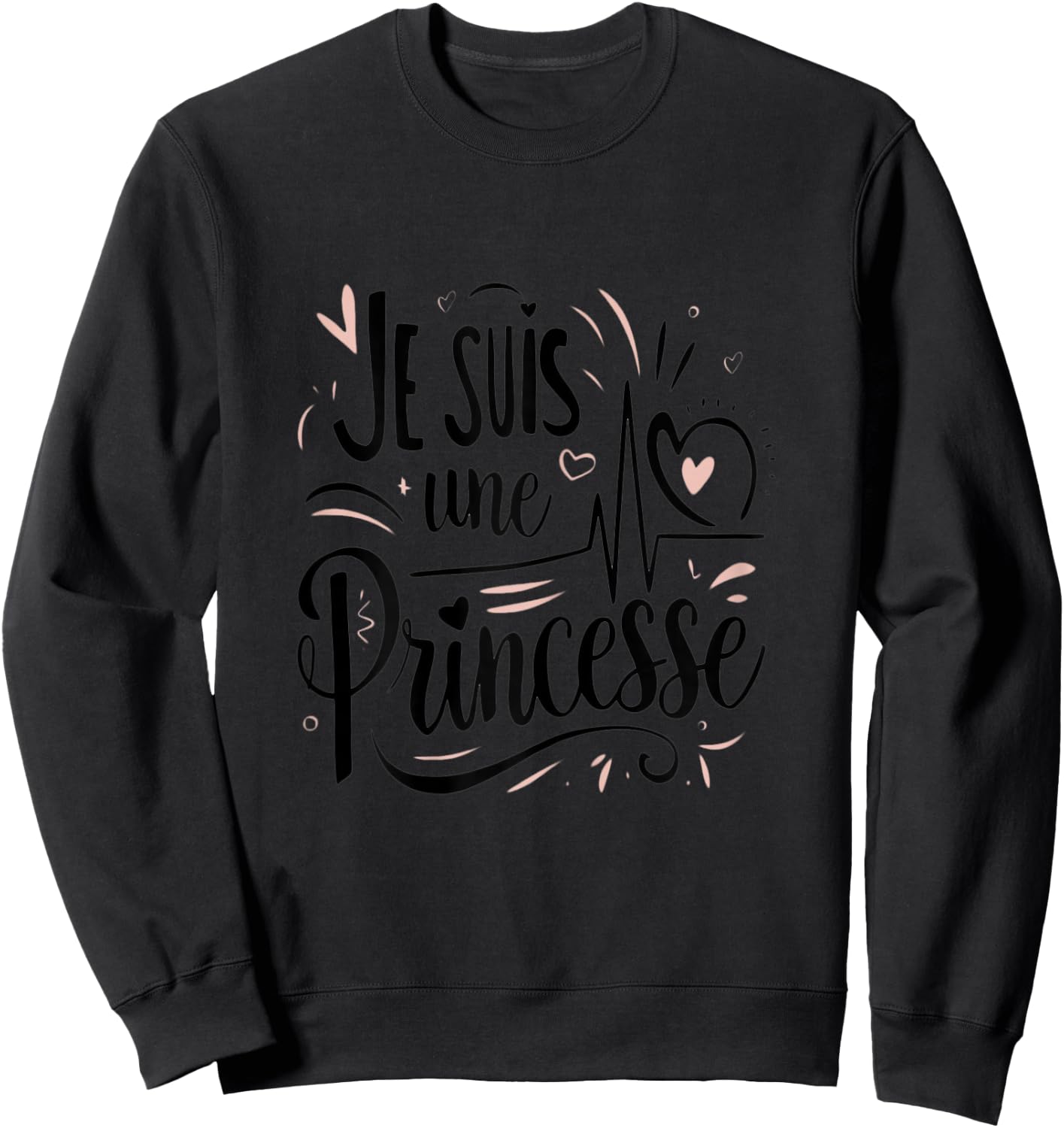 Je Suis Une Princesse Funny Gift , grey, Female X-Small Sweatshirt - Sweatshirt | Black