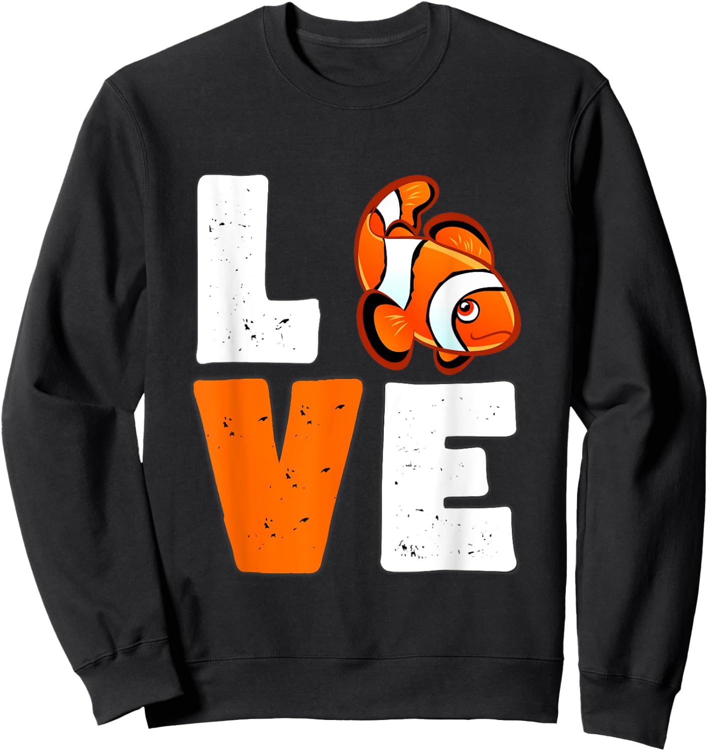 Love clown fish Women Shirt clown fish Lovers for kids girls Sweatshirt - Sweatshirt | Black