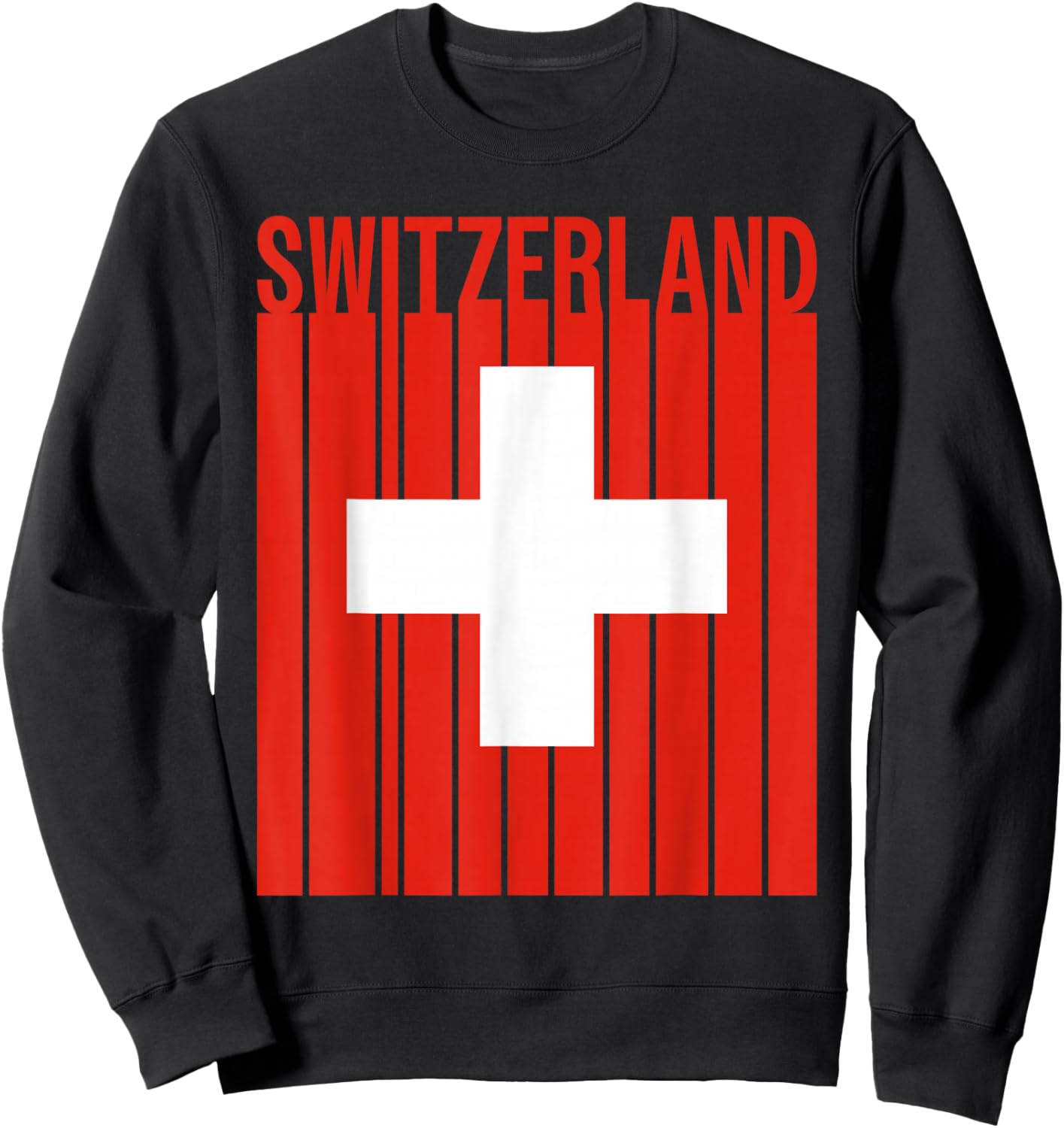 Switzerland Flag Sweatshirt - Sweatshirt | Black