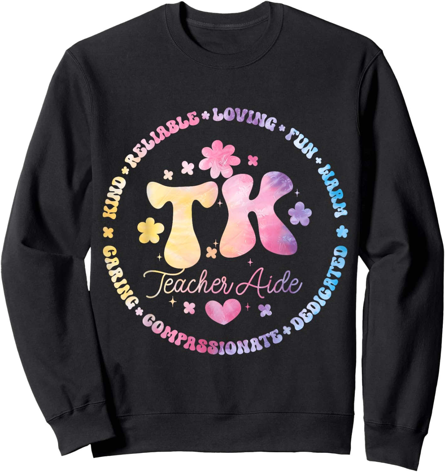 TK Teacher Aide Squad Transitional-Kindergarten Back School Sweatshirt - Sweatshirt | Black