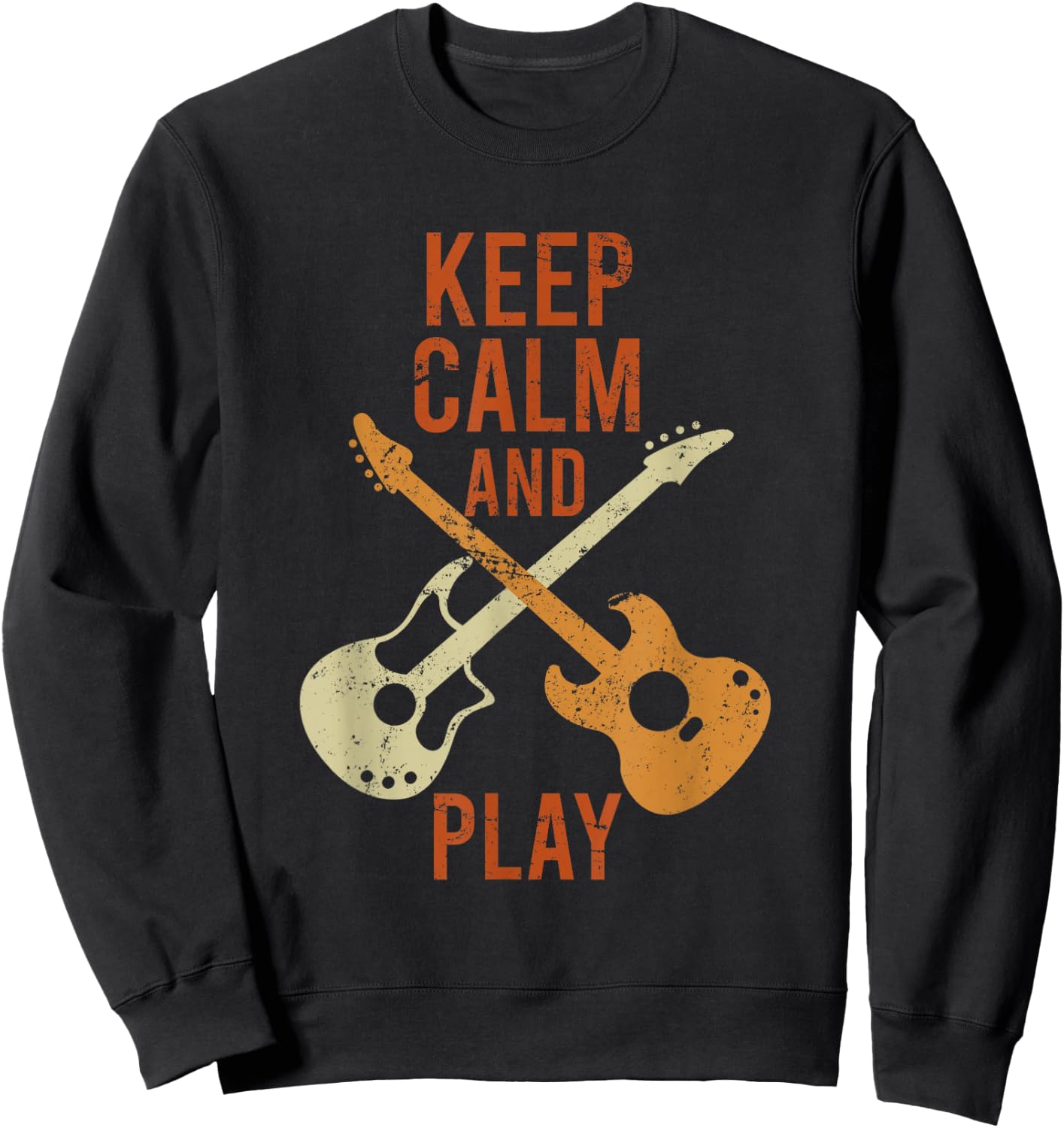 Keep Calm and Play Guitar Guitar Witz Guitar Electric Guitar Sweatshirt - Sweatshirt | Black