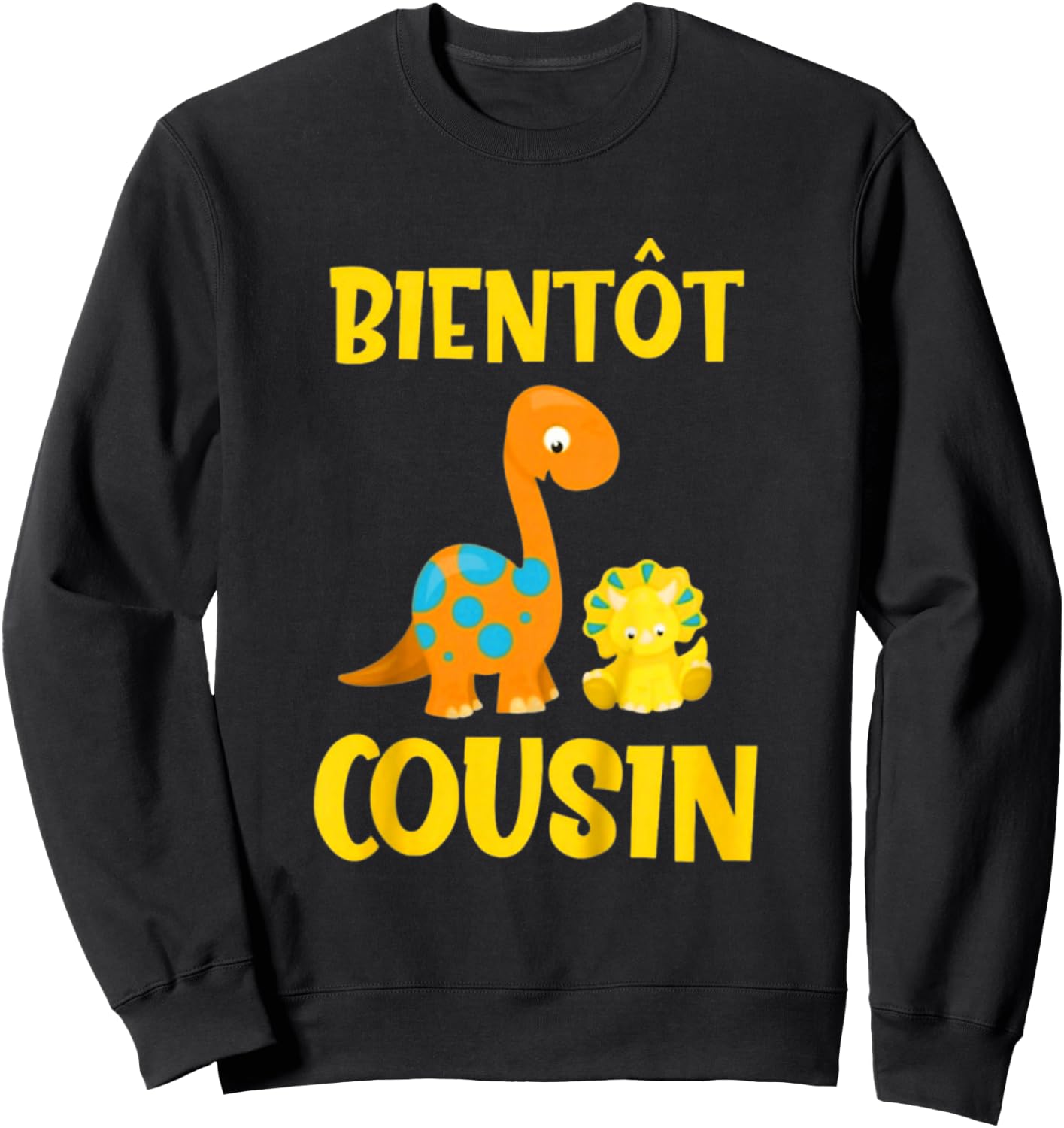 Child Future Cousin 2025 - Announcement Pregnancy Cousin Dino Sweatshirt - Sweatshirt | Black