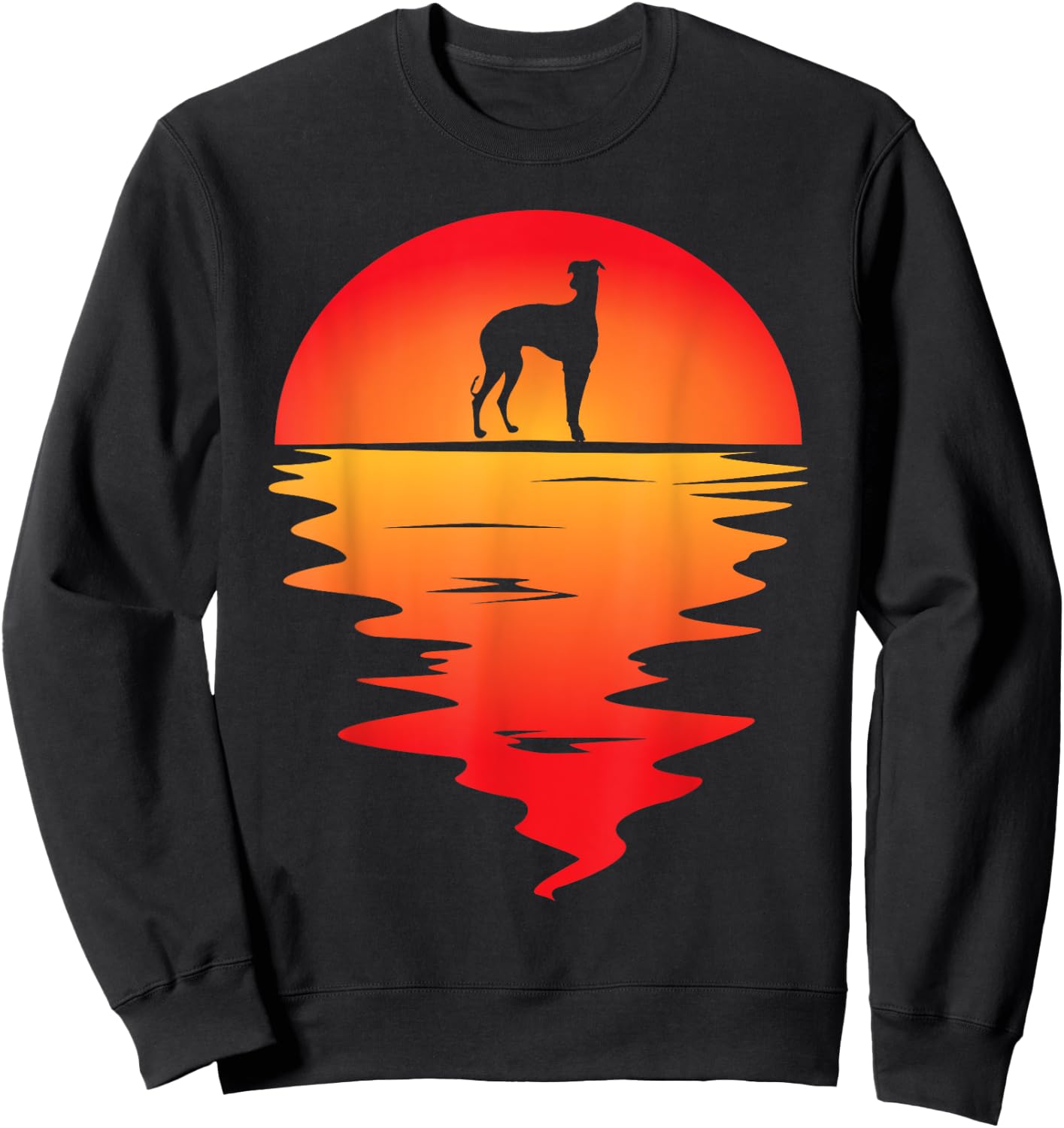 Sunset Dog I Galgo Espanol Art I Galgo Espanol Women Kids Sweatshirt - Sweatshirt | Black
