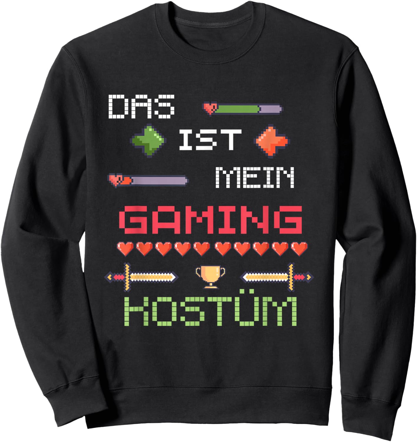 This is My Gaming Costume Funny Halloween Gamer Design , black, S Sweatshirt - Sweatshirt | Black