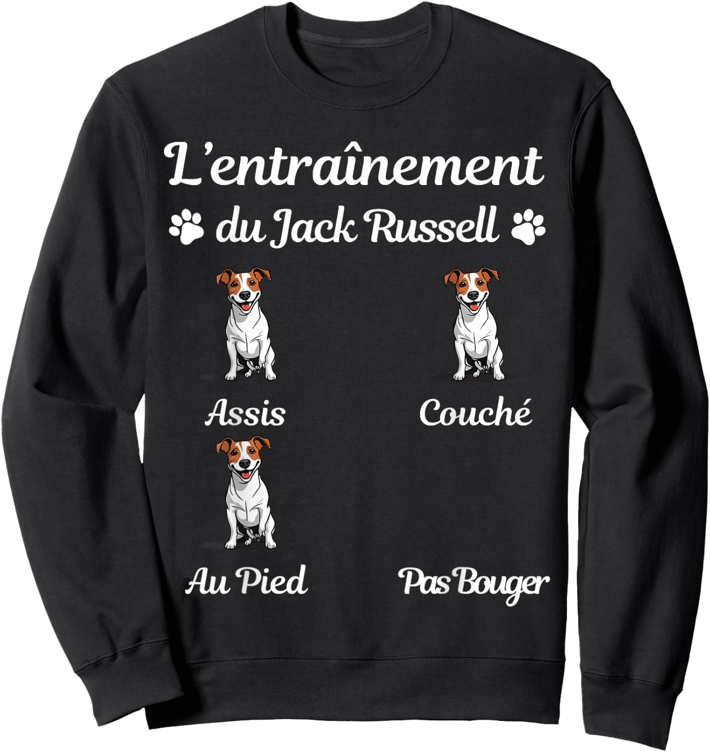 Jack Russell Funny Funny Gift Woman Man Jack Russell Sweatshirt - Sweatshirt | Black