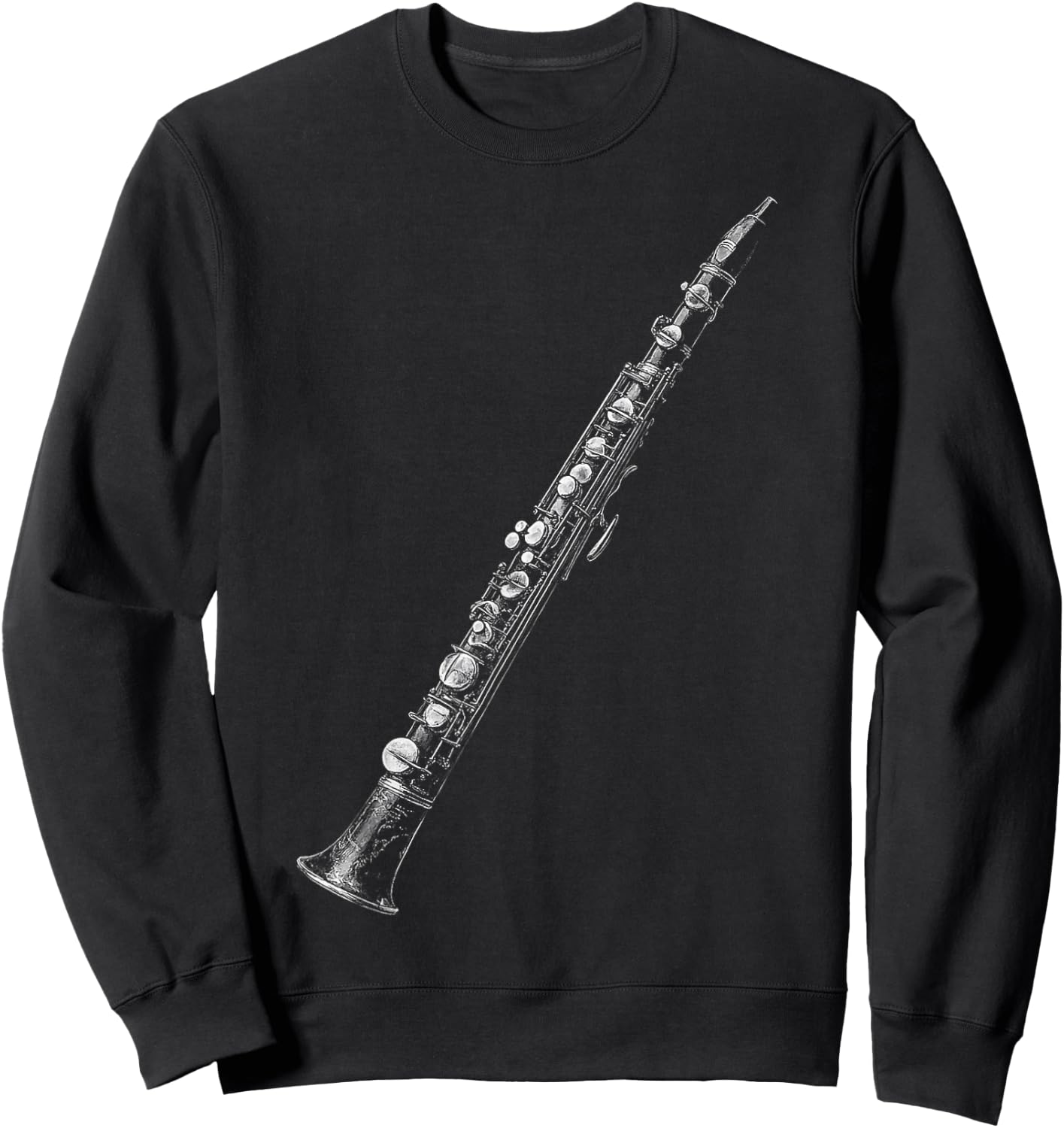 Clarinet Music Instrument Motif Art Clarinet Sweatshirt - Sweatshirt | Black