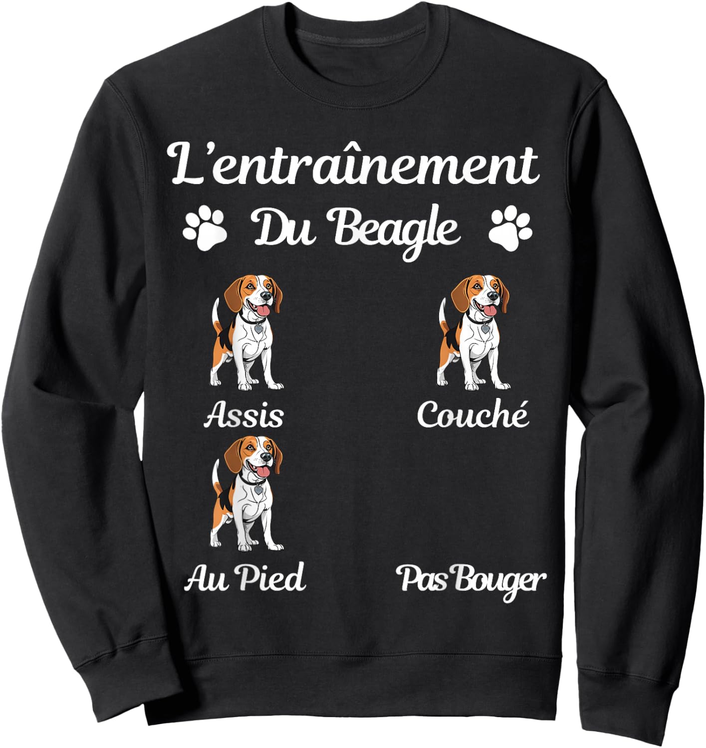 Beagle Funny Humor Beagle Woman Beagle Man Beagle , Black, S Sweatshirt - Sweatshirt | Black