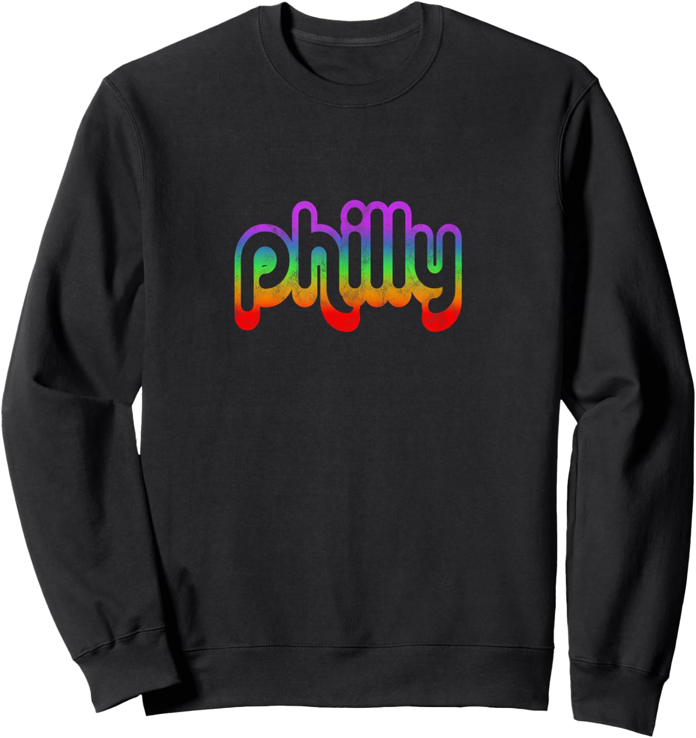 Philadelphia Vintage Retro Philly PA Graphic Pride Gifts Sweatshirt - Sweatshirt | Black