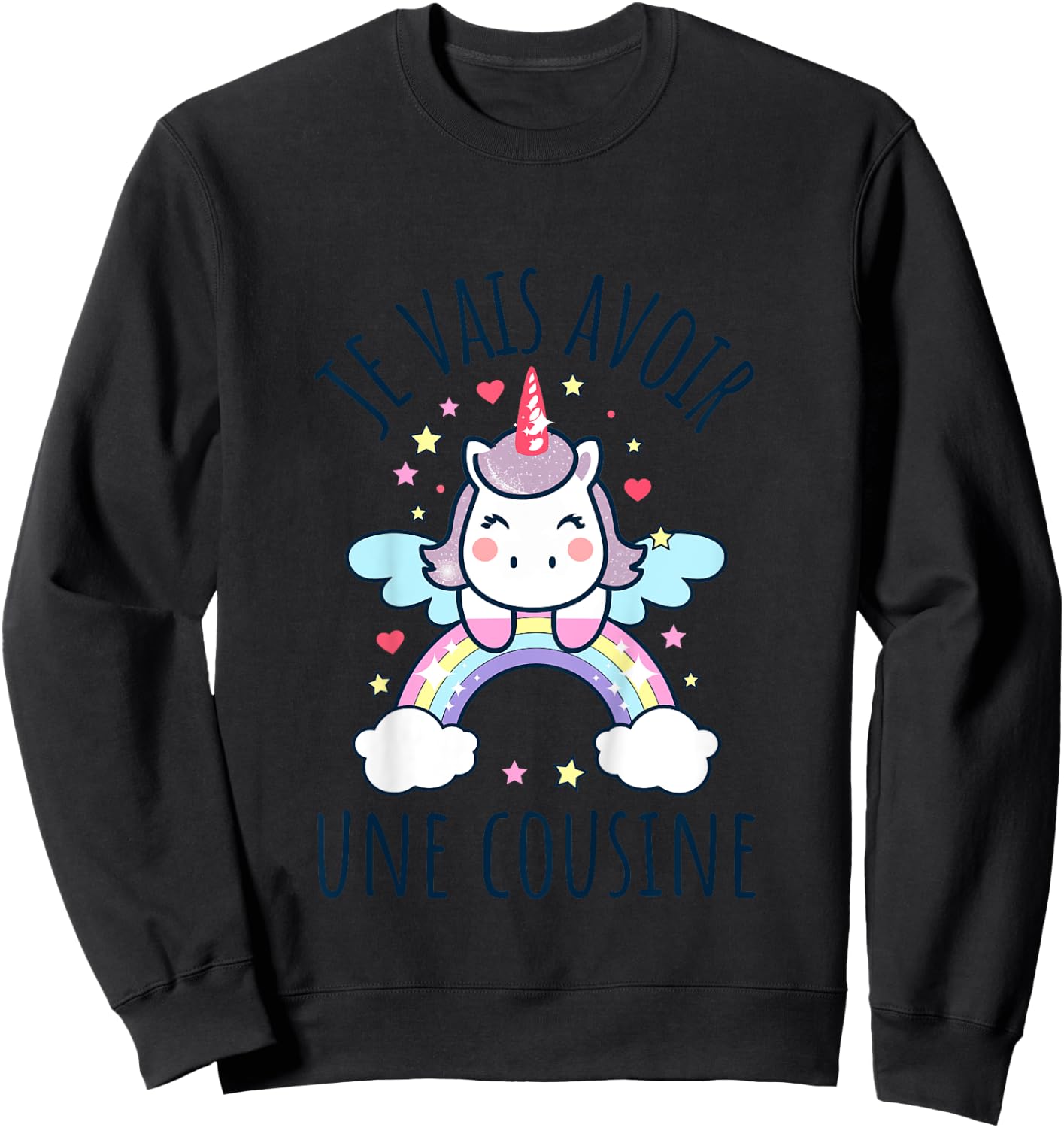Kids Shirt Je Vais Avoir Une Cousine Gift Cousine 2025 , white, 2 Sweatshirt - Sweatshirt | Black