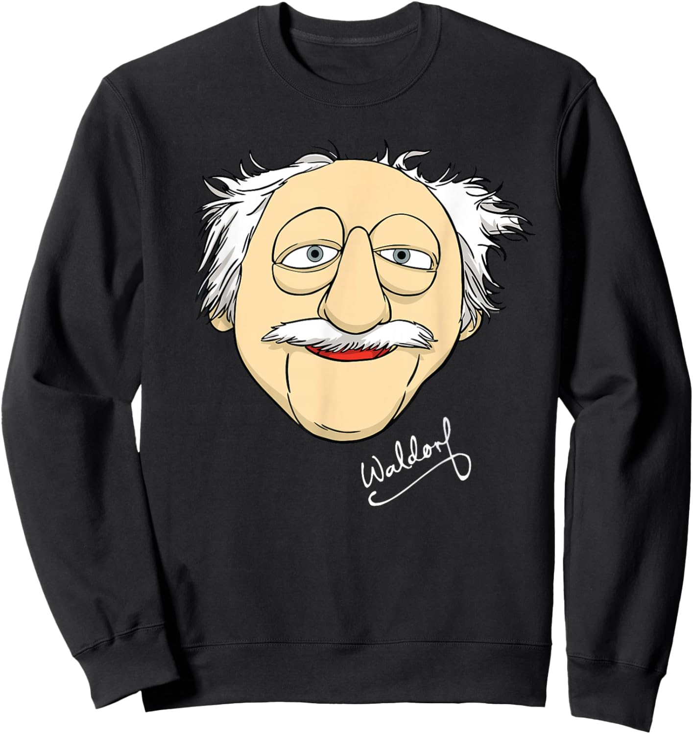 Disney The Muppets Waldorf Big Face Sweatshirt - Sweatshirt | Black